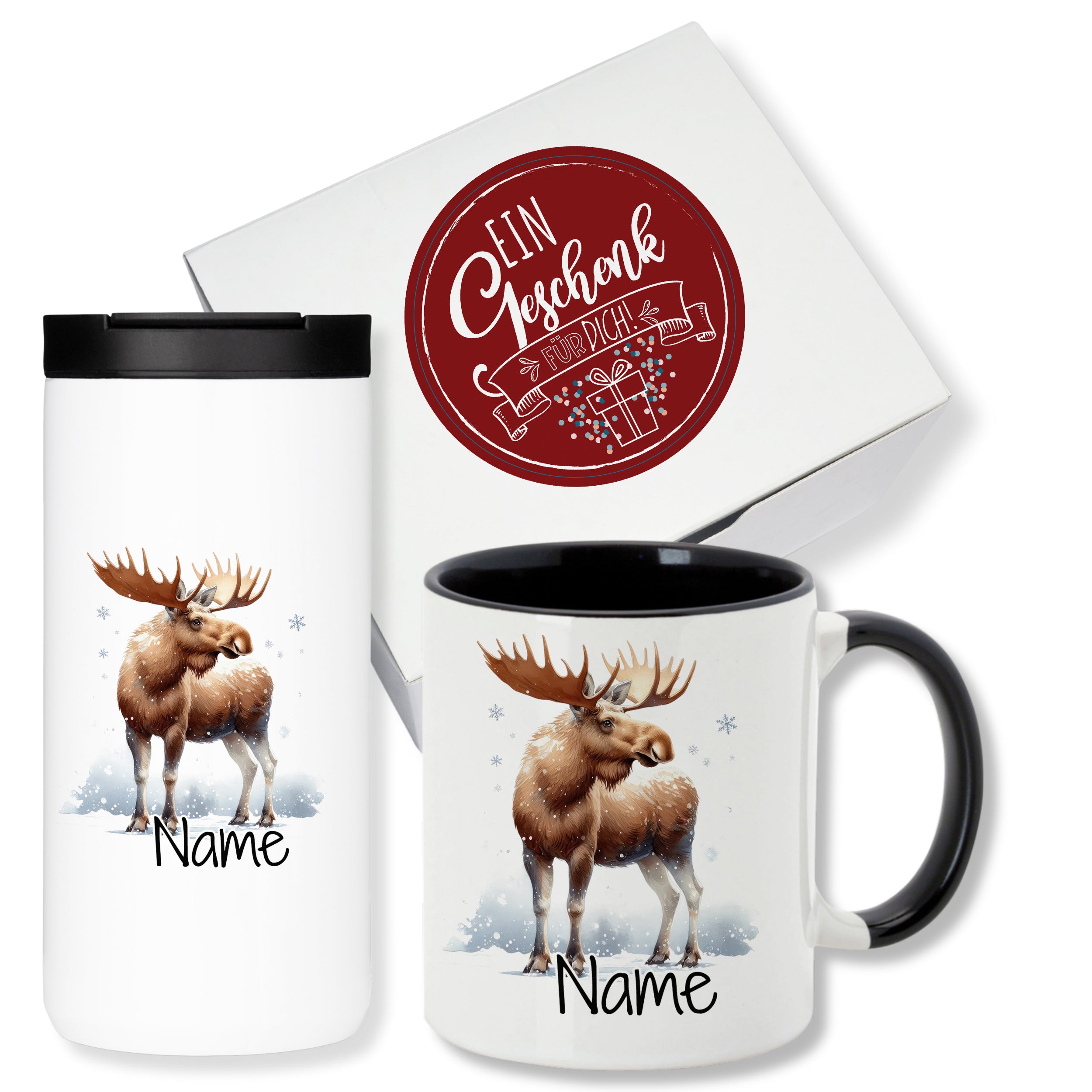 Geschenkset Kaffeebecher mit Tasse - Ein Hauch von Winterzauber