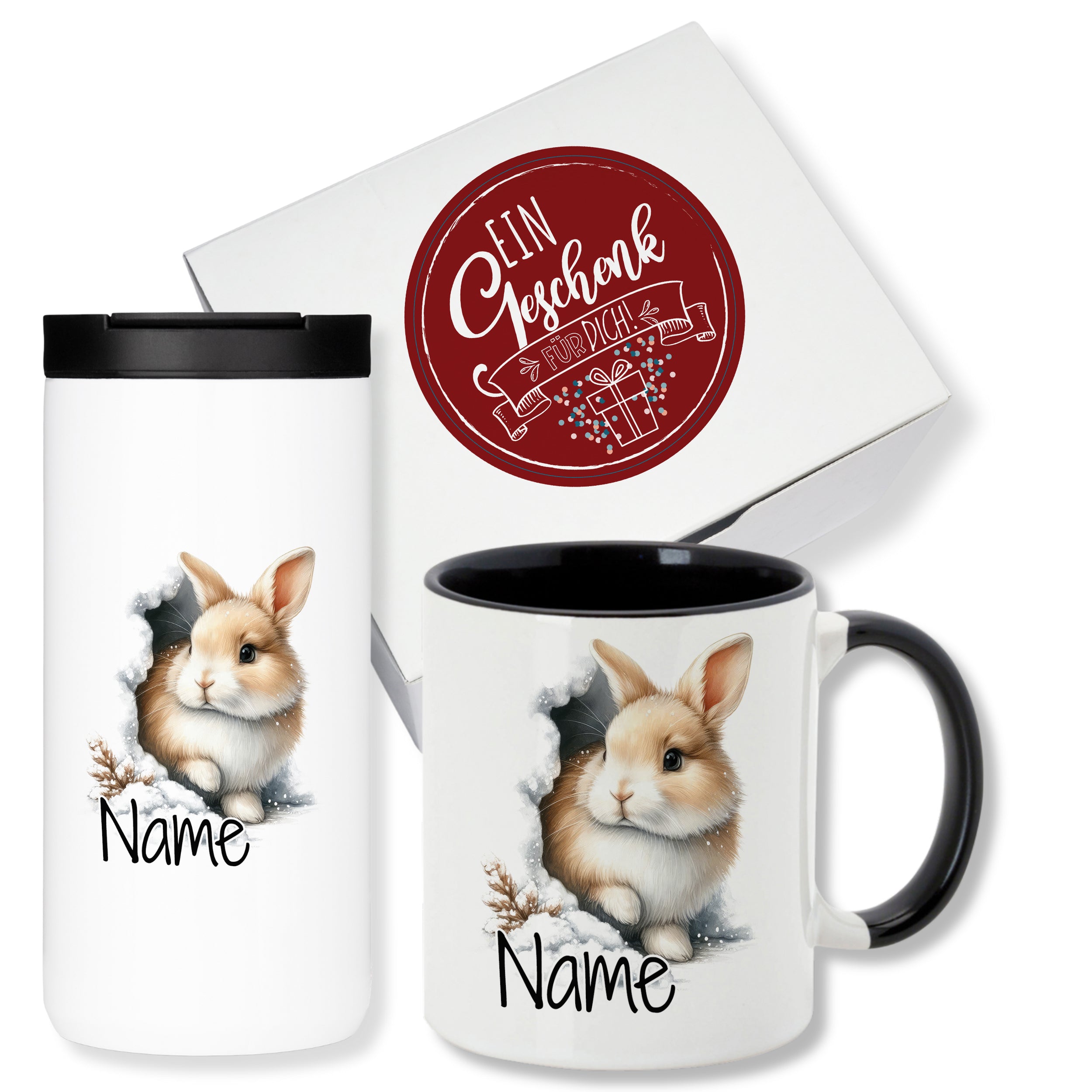 Geschenkset Kaffeebecher mit Tasse - Für Tierliebhaber