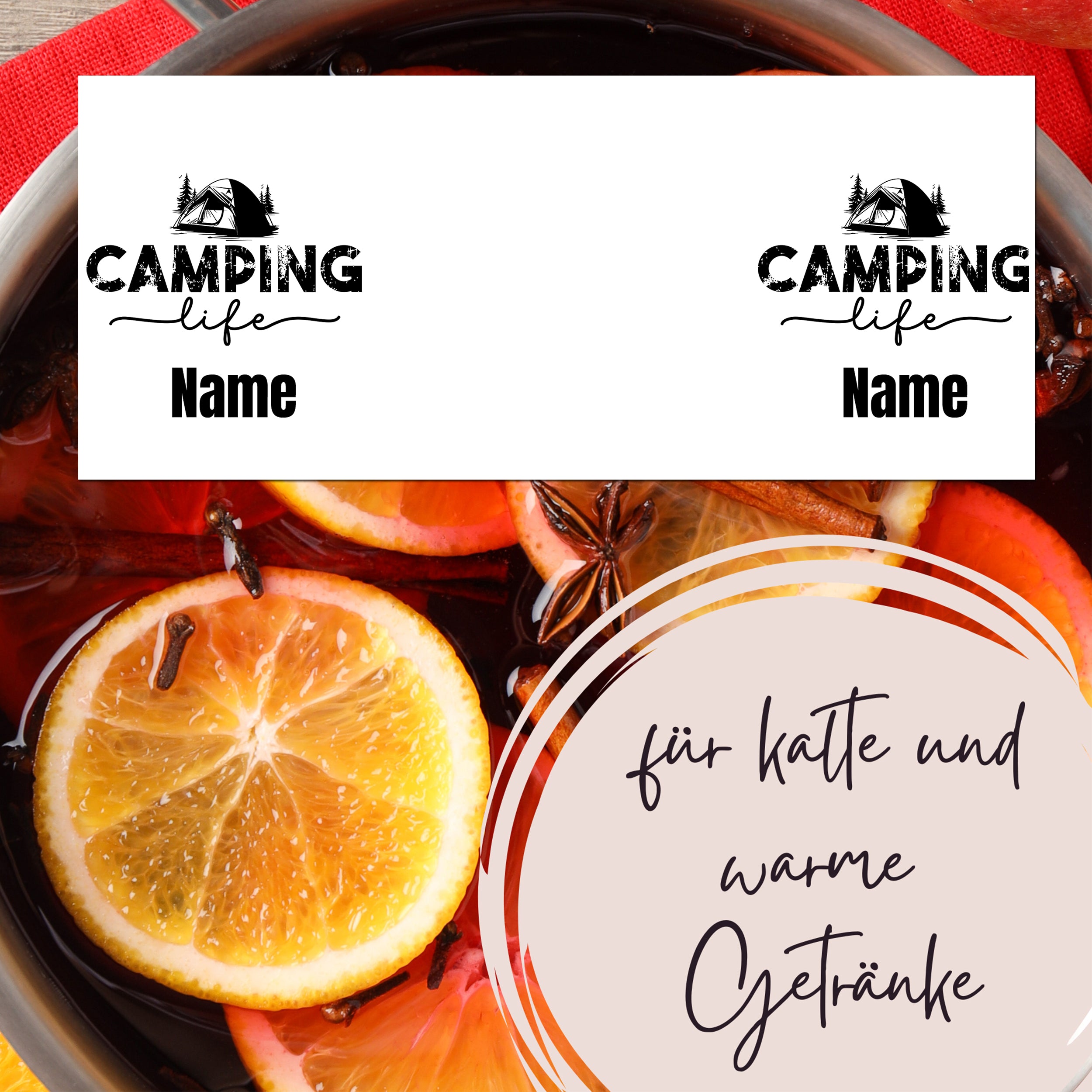 Emaille Becher Camping Life