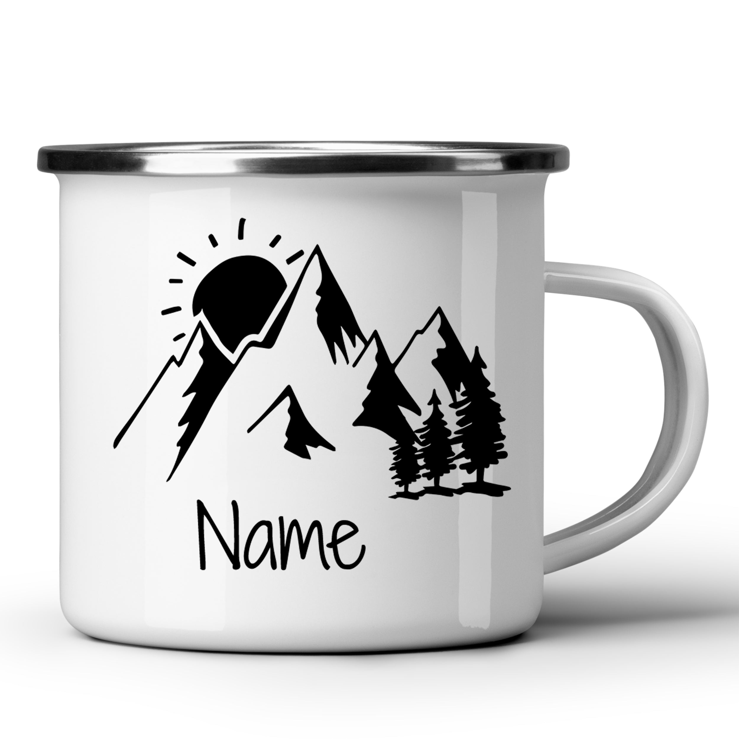 Emaille Becher Berglandschaft