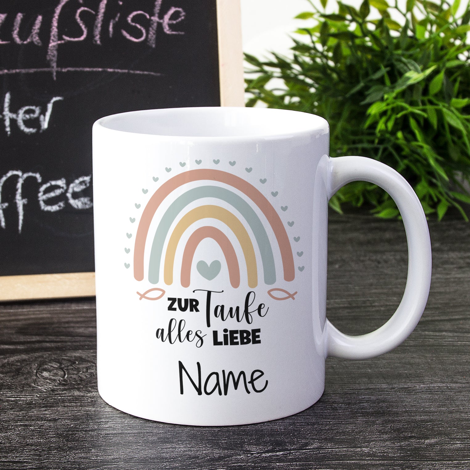 Tasse Regenbogen - Zur Taufe alles Liebe