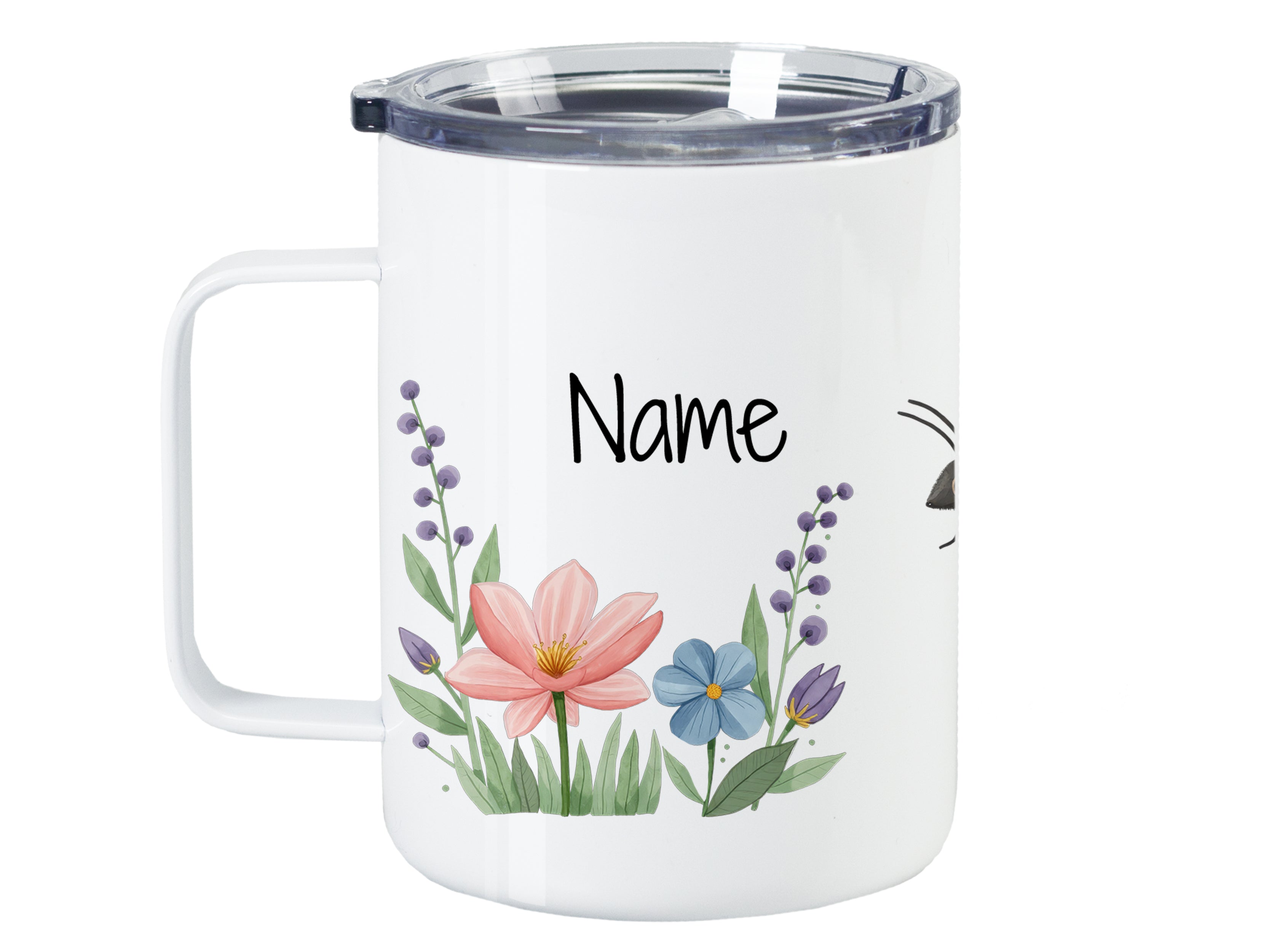 Wanderbecher mit Blumen - Für fröhliche Ausflüge