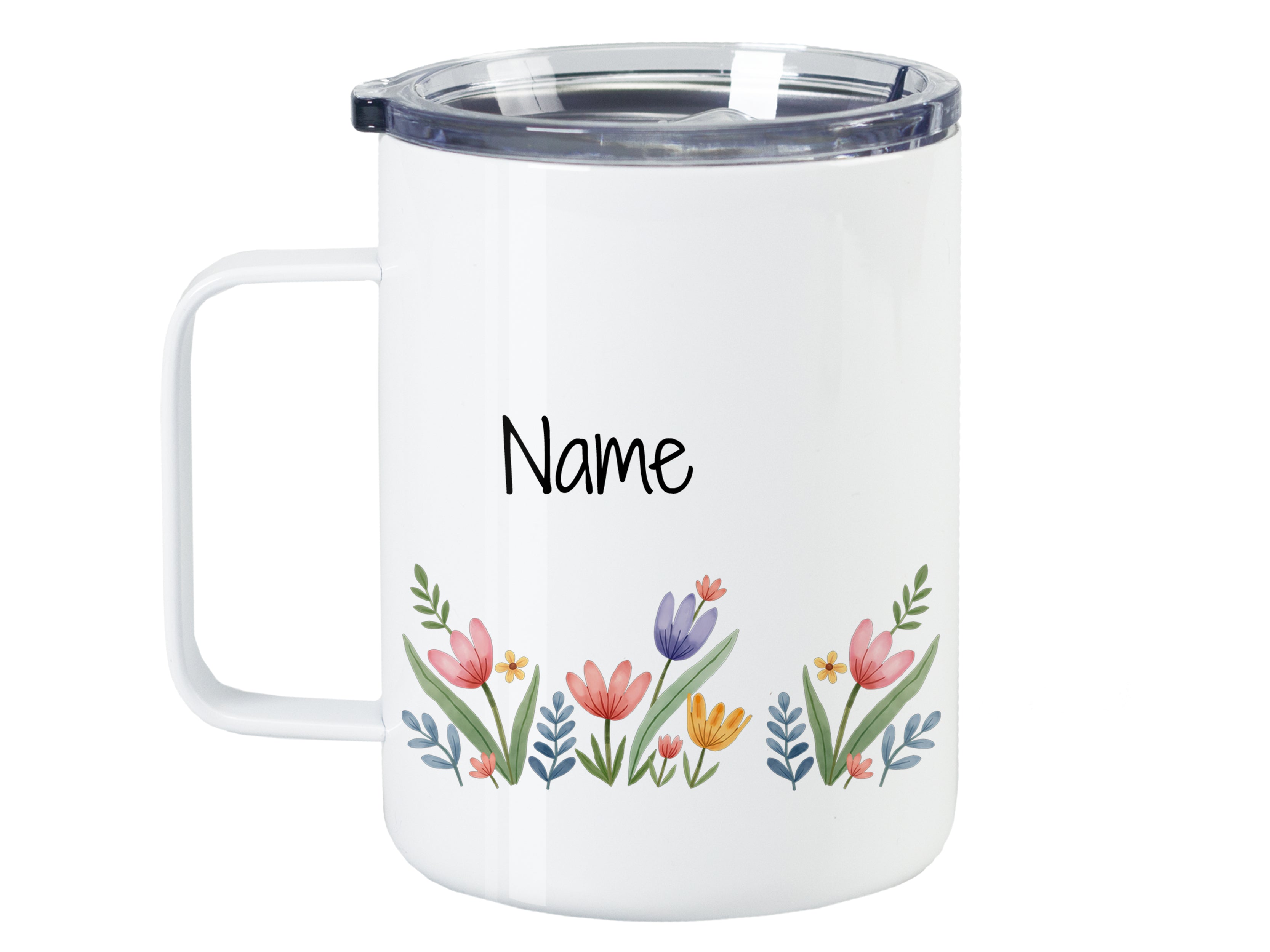 Wanderbecher mit Blumenmotiv - Deine persönliche Auszeit