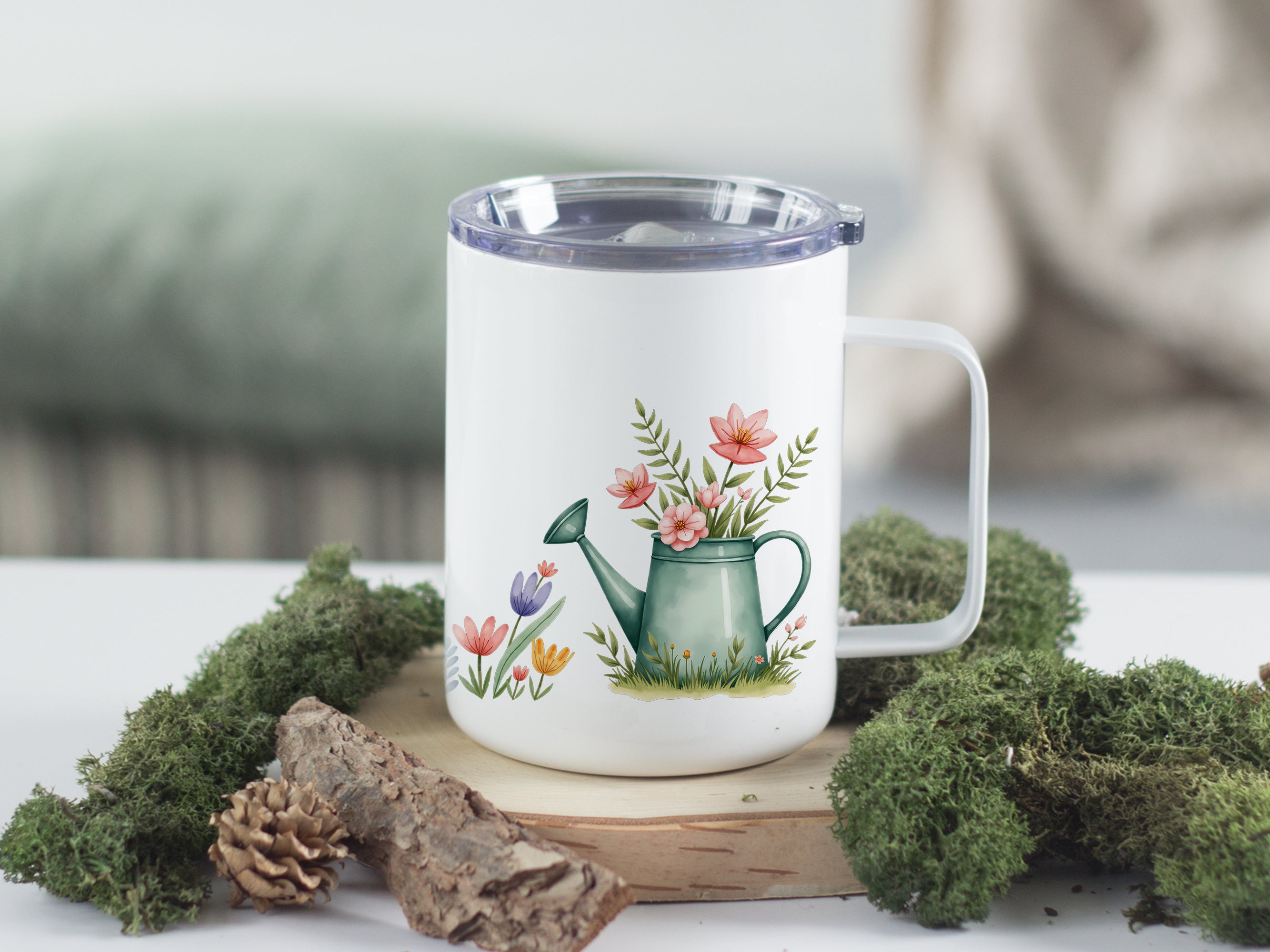 Wanderbecher mit Blumenmotiv - Deine persönliche Auszeit