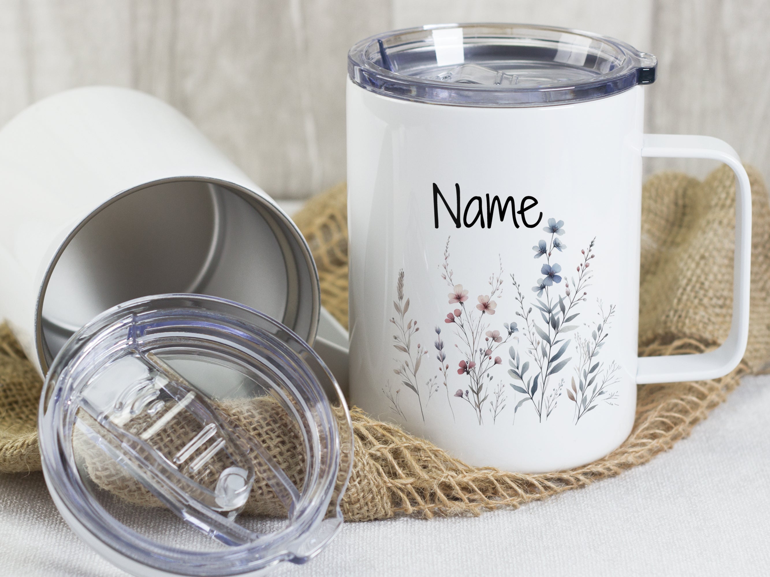 Wanderbecher mit Blumenmotiv - Für deine persönlichen Abenteuer