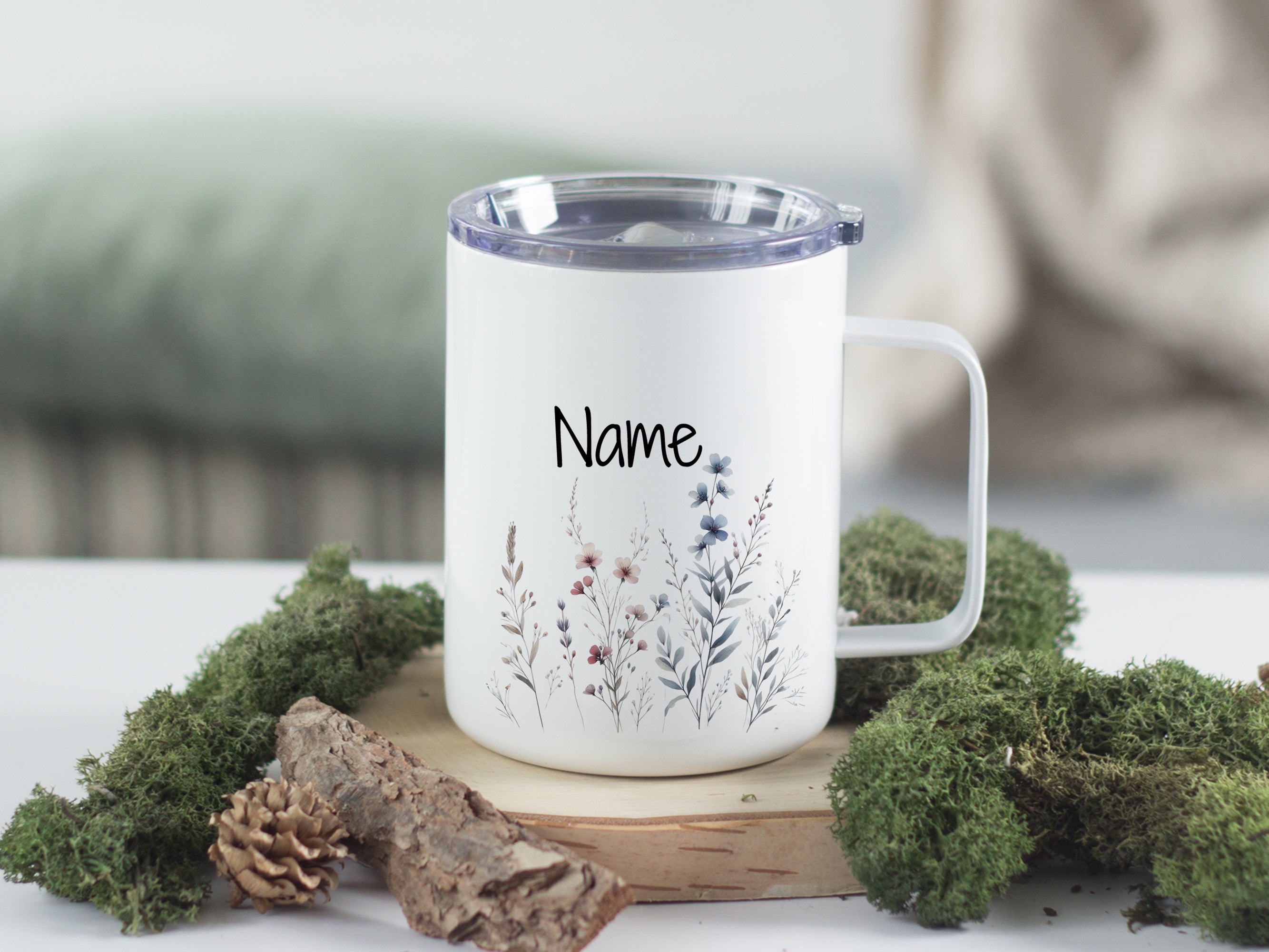 Wanderbecher mit Blumenmotiv - Für deine persönlichen Abenteuer