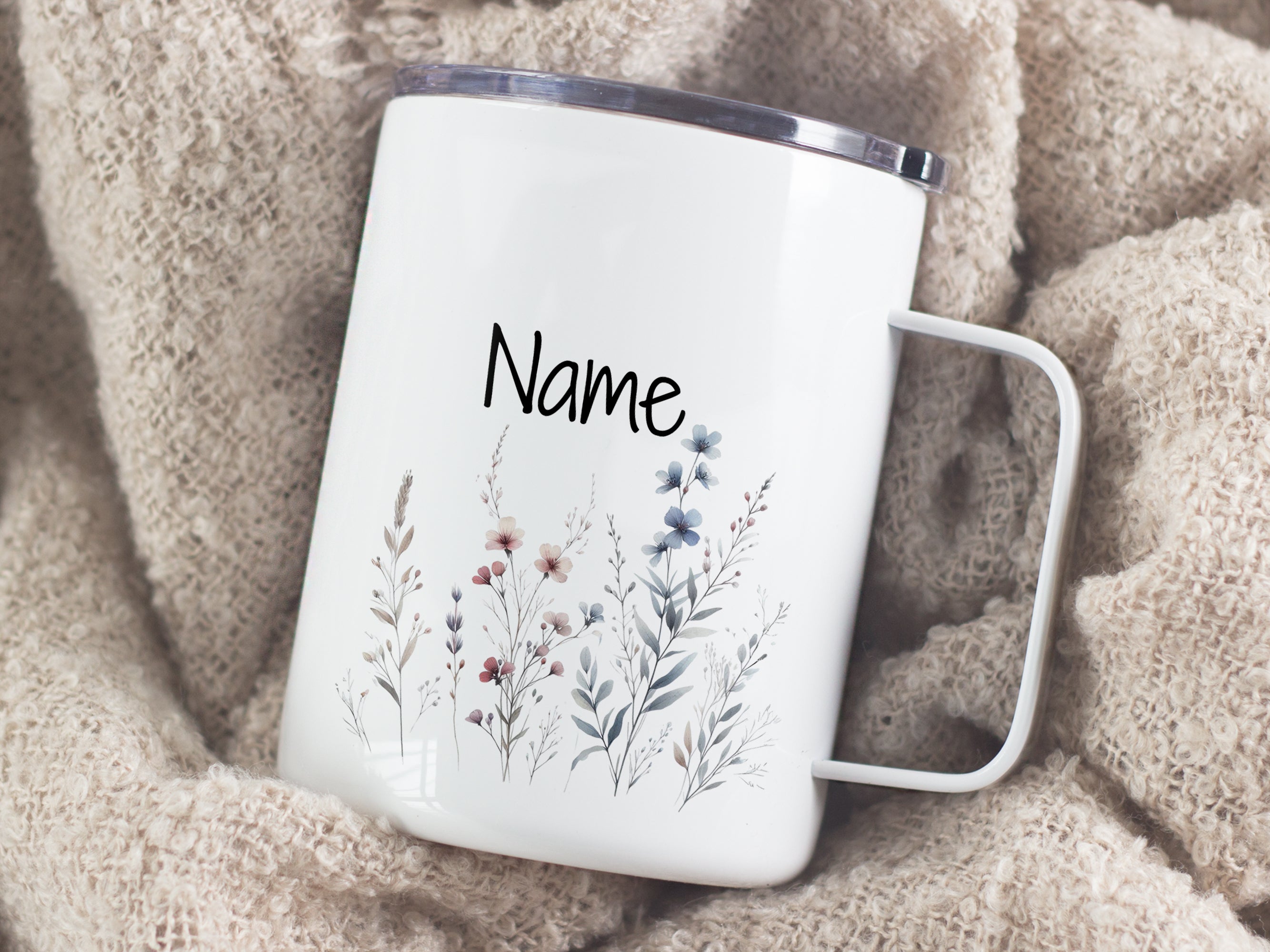 Wanderbecher mit Blumenmotiv - Für deine persönlichen Abenteuer