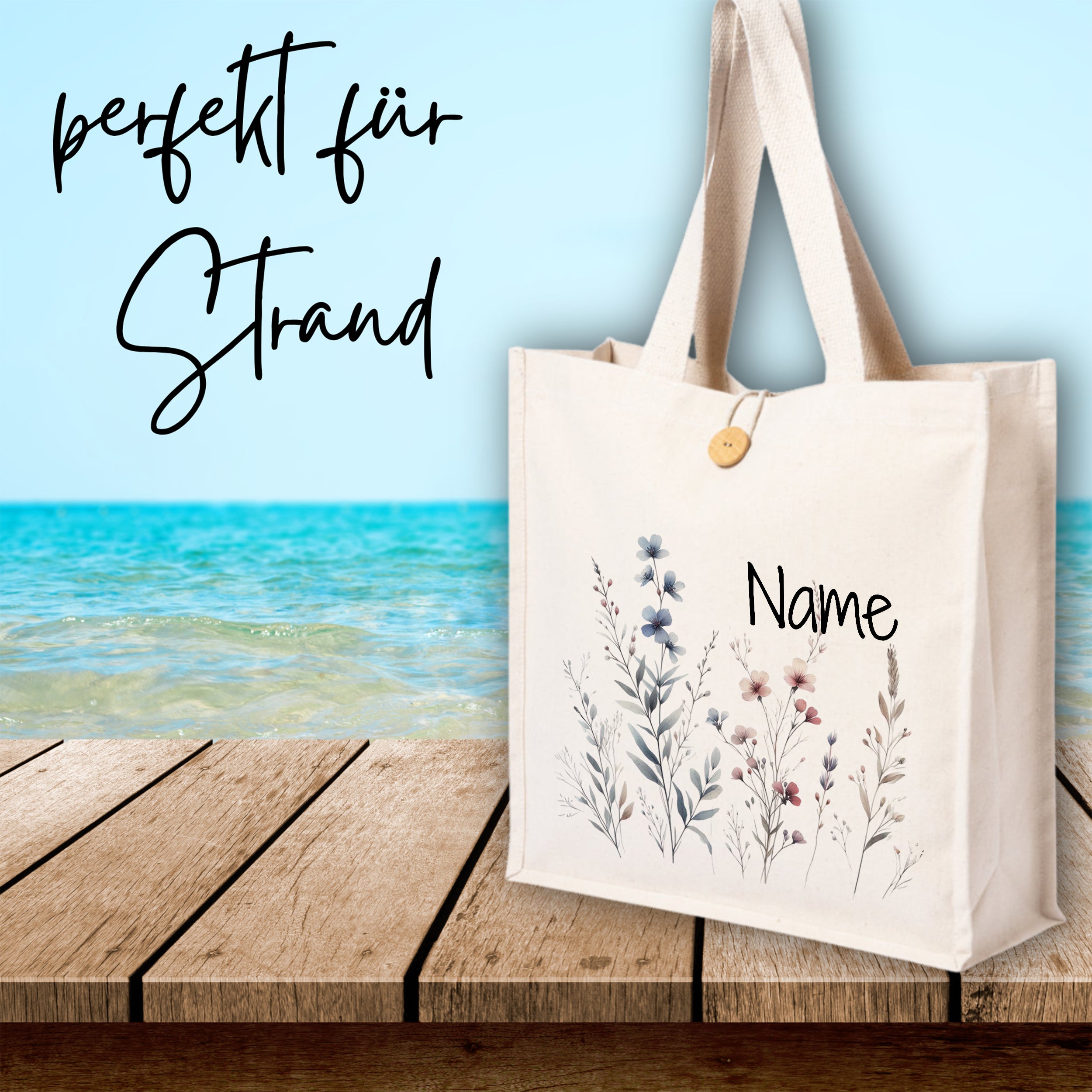 Tasche mit Blumenmotiv