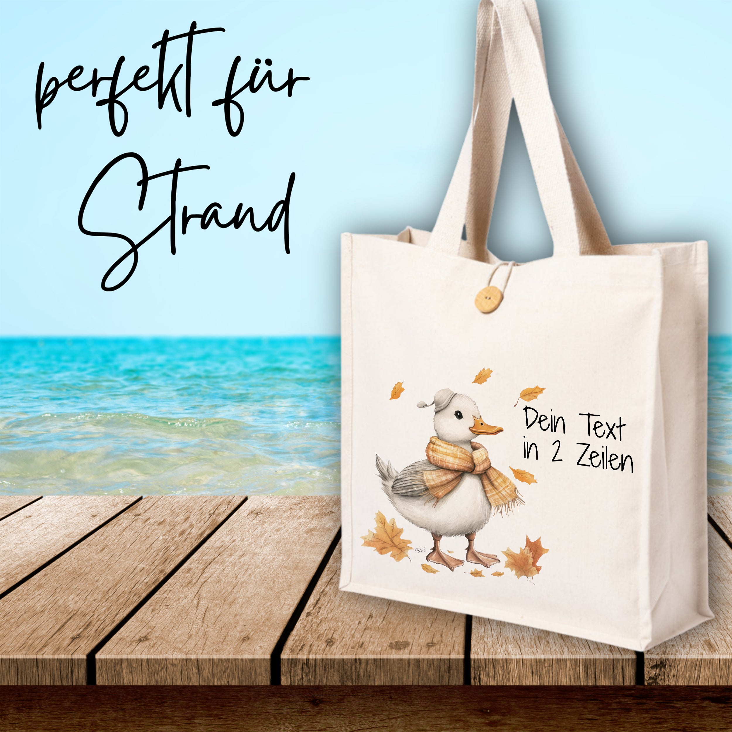 Tasche mit Entenmotiv