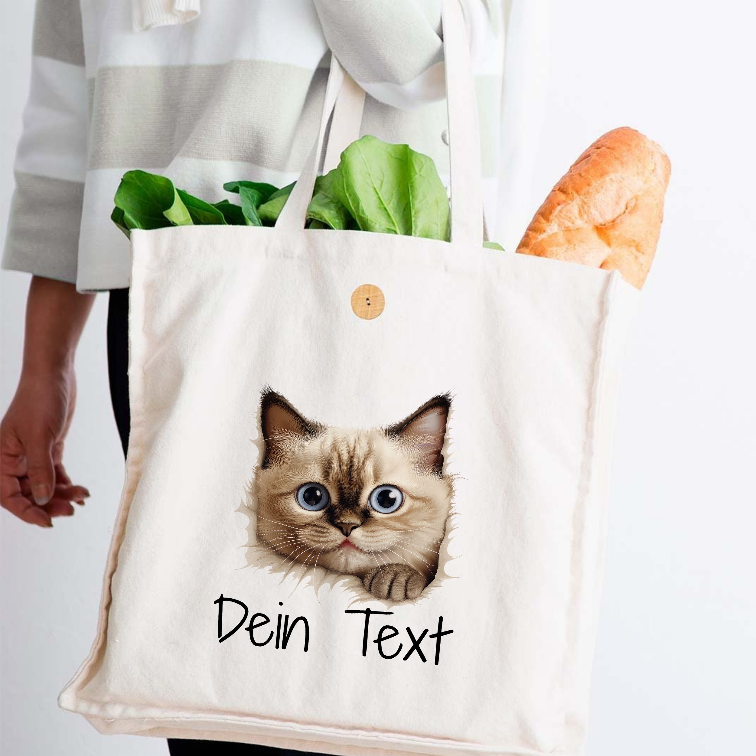 Tasche mit süßem Katzenmotiv