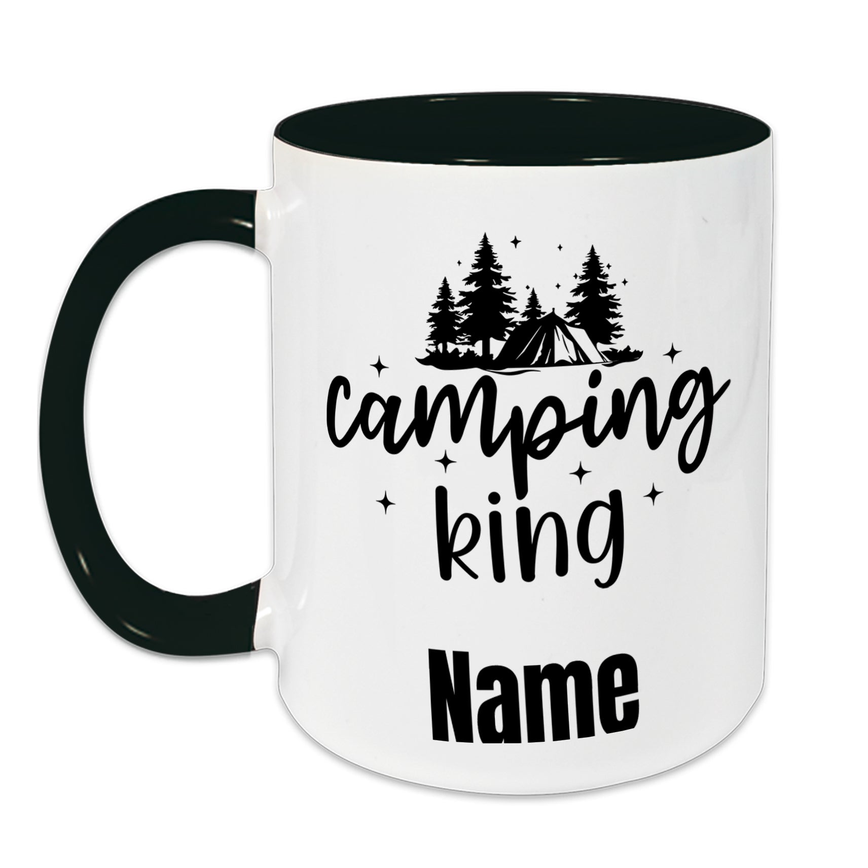 Camping Tasse mit personalisiertem Namen