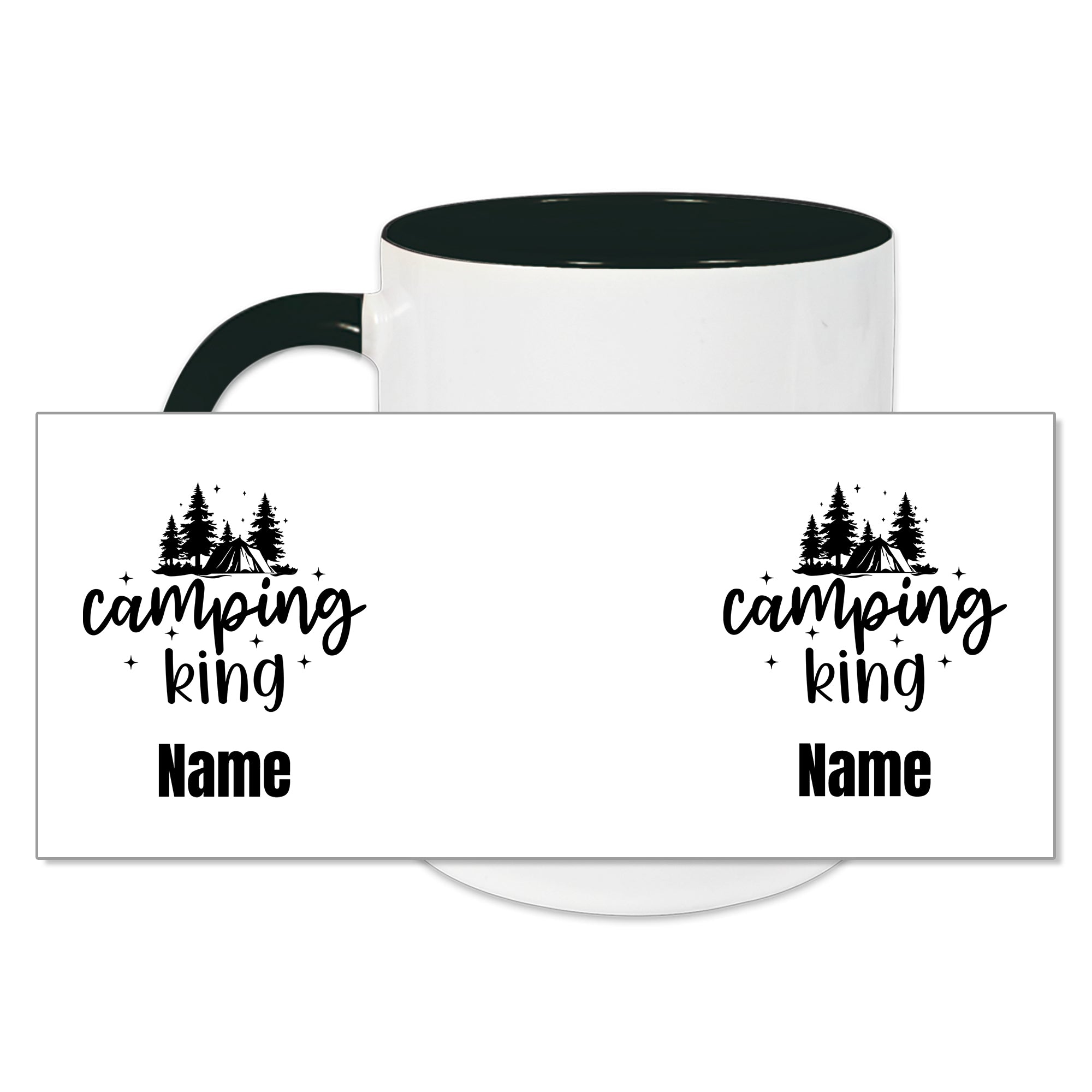 Camping Tasse mit personalisiertem Namen
