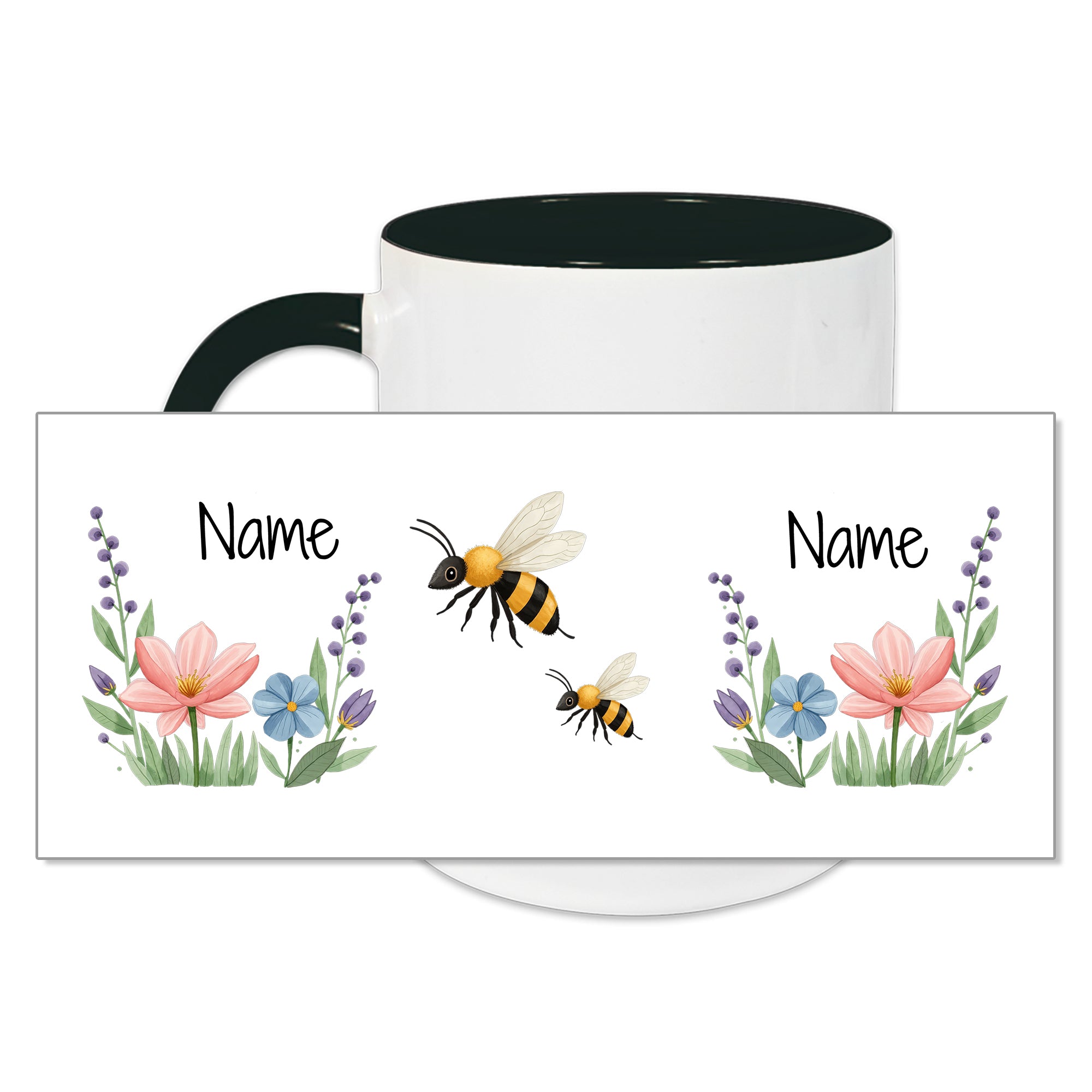 Tasse mit Blumenmotiv