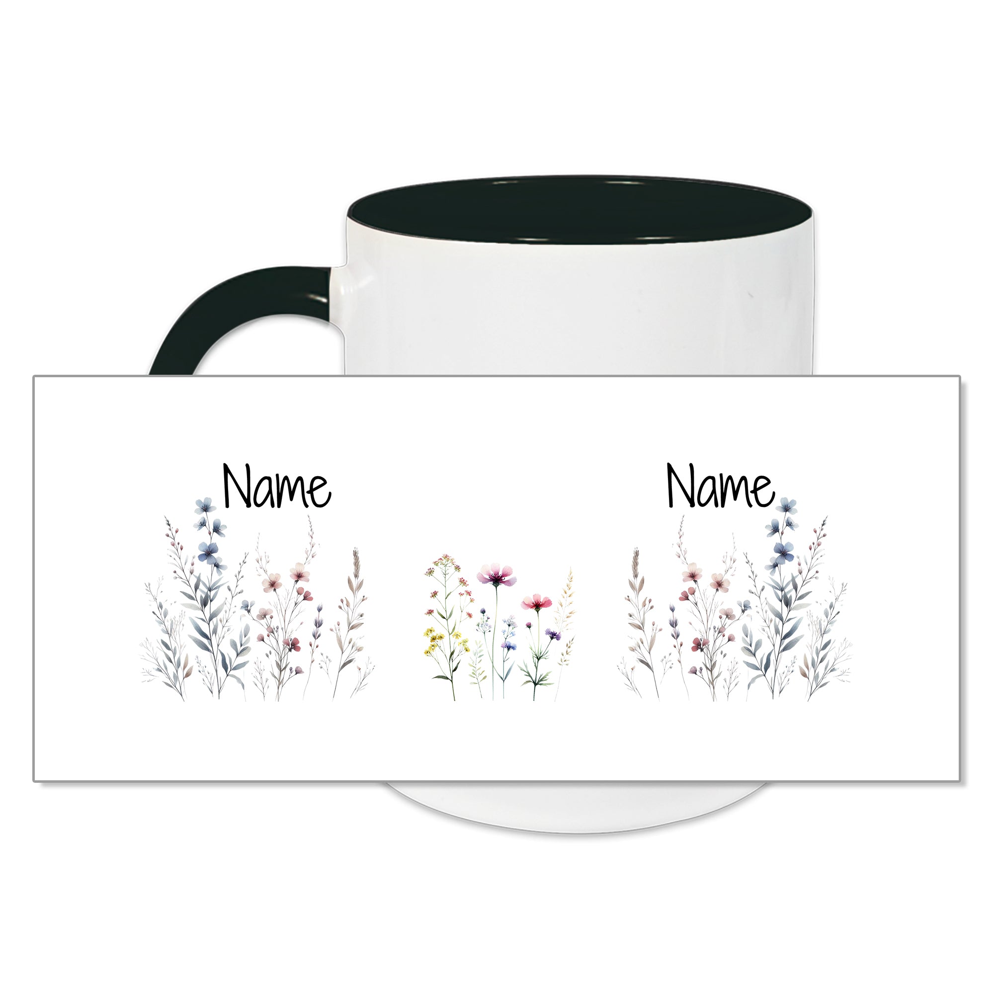 Tasse mit floralen Motiven
