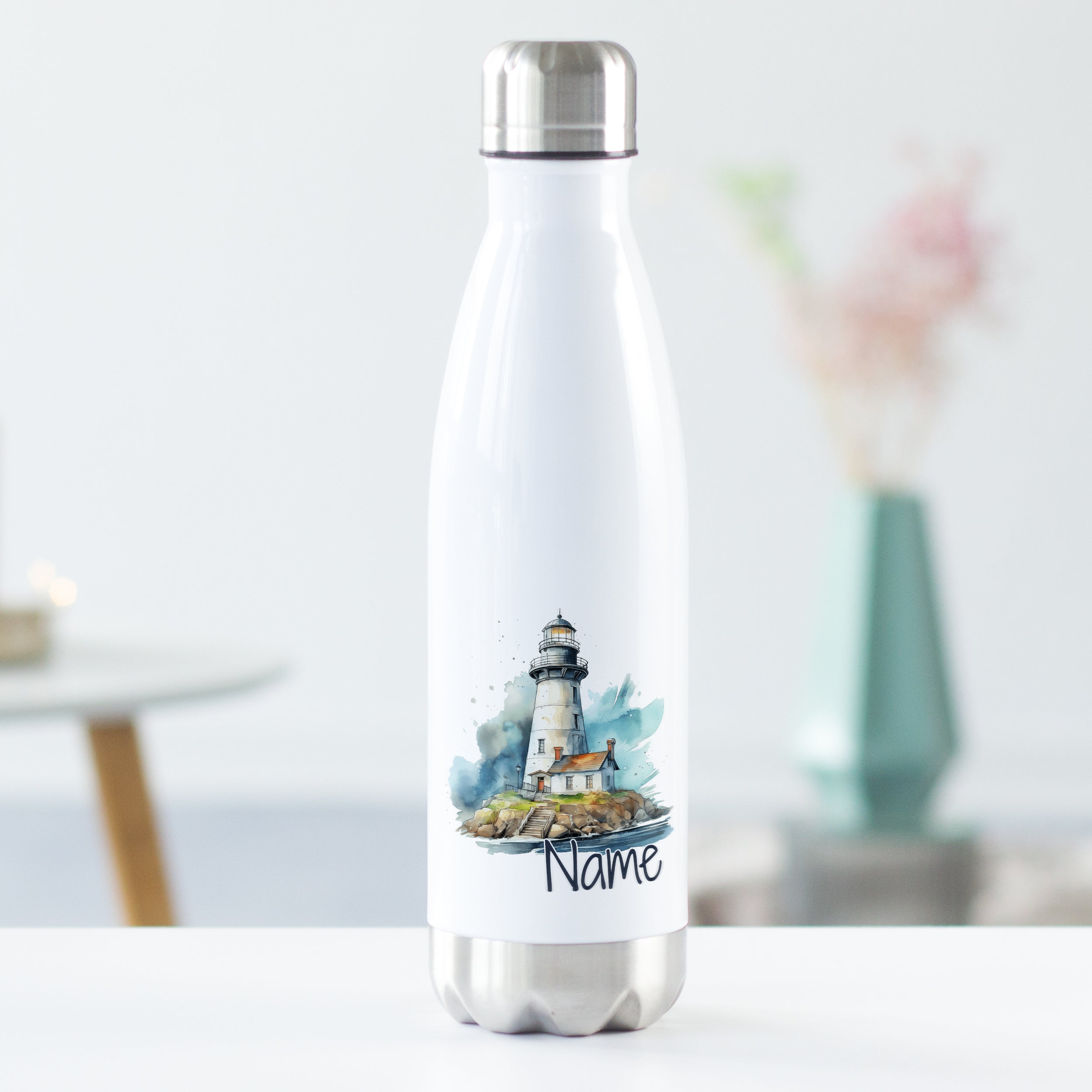 Thermosflasche Leuchtturm