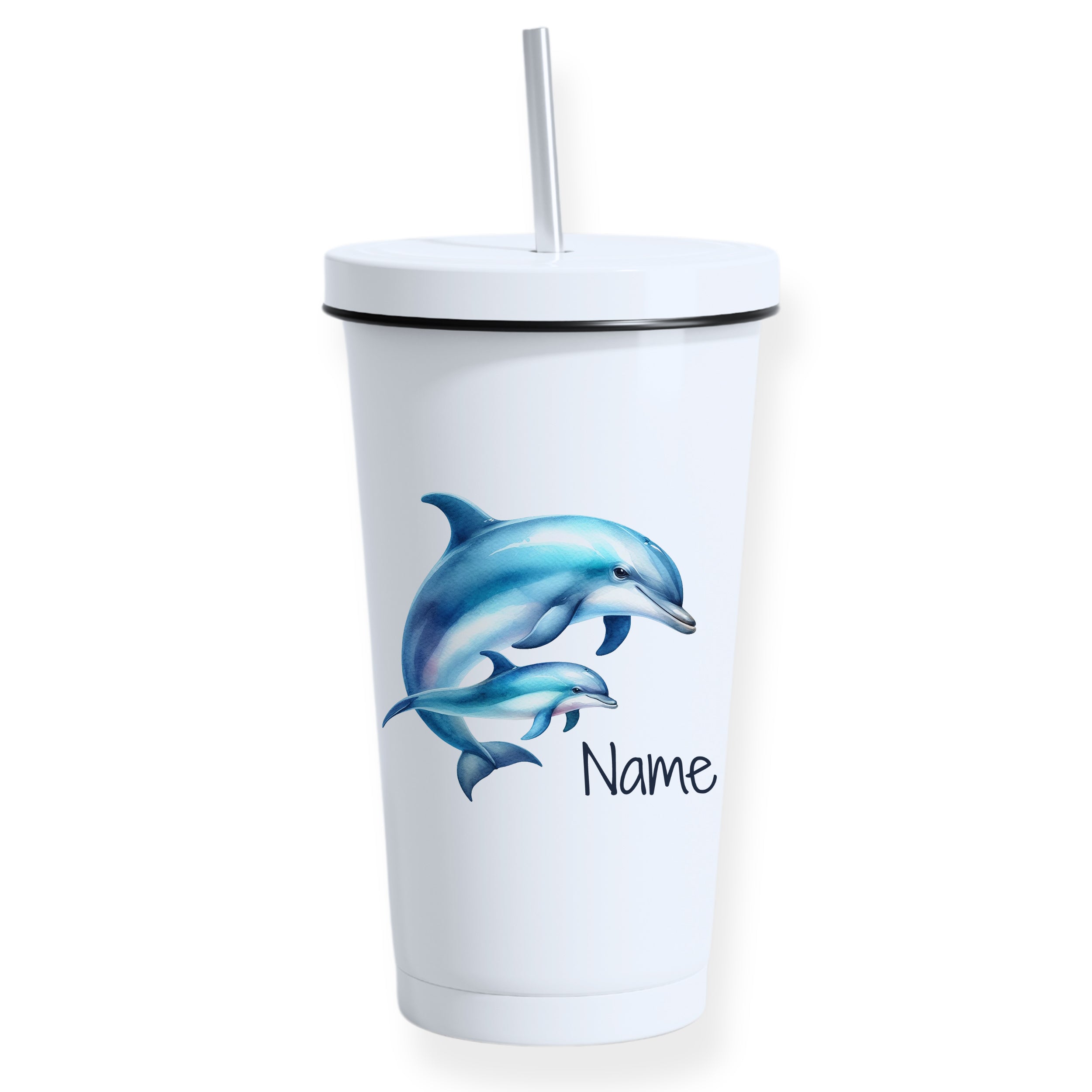 Trinkbecher mit Delfinmotiv