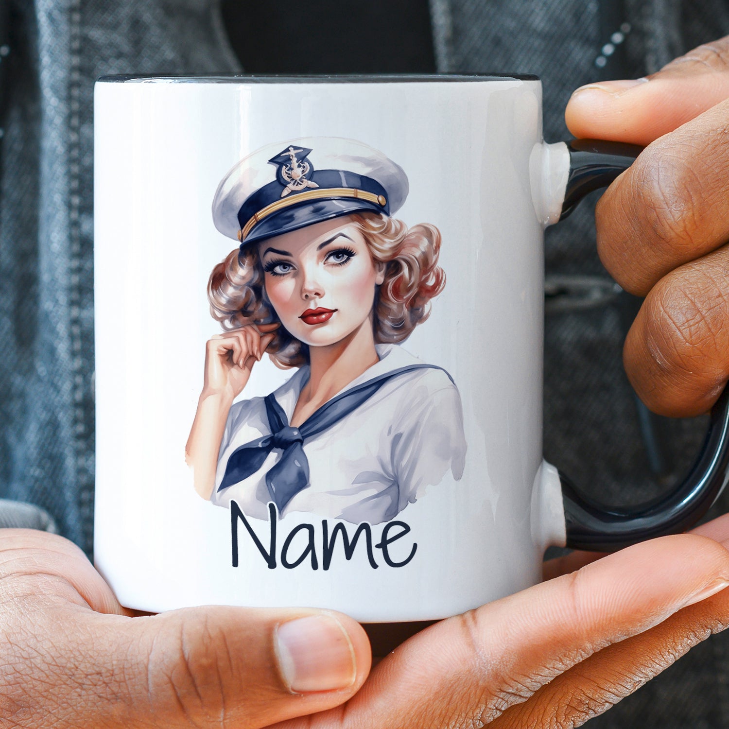 Tasse mit maritimem Motiv