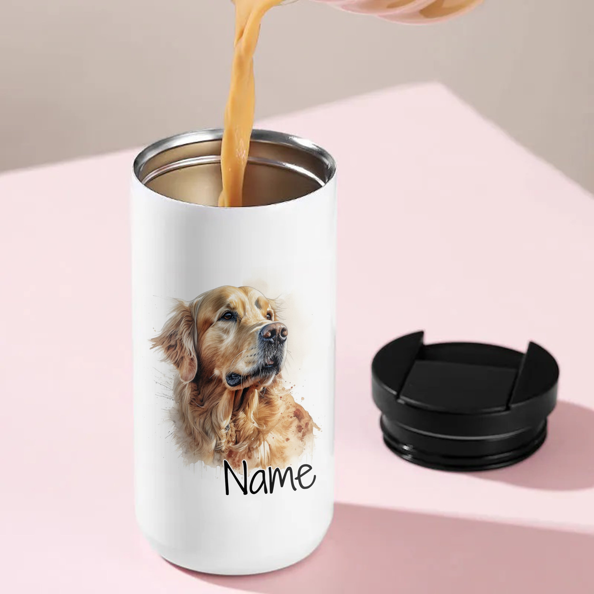 Kaffeebecher mit Golden Retriever