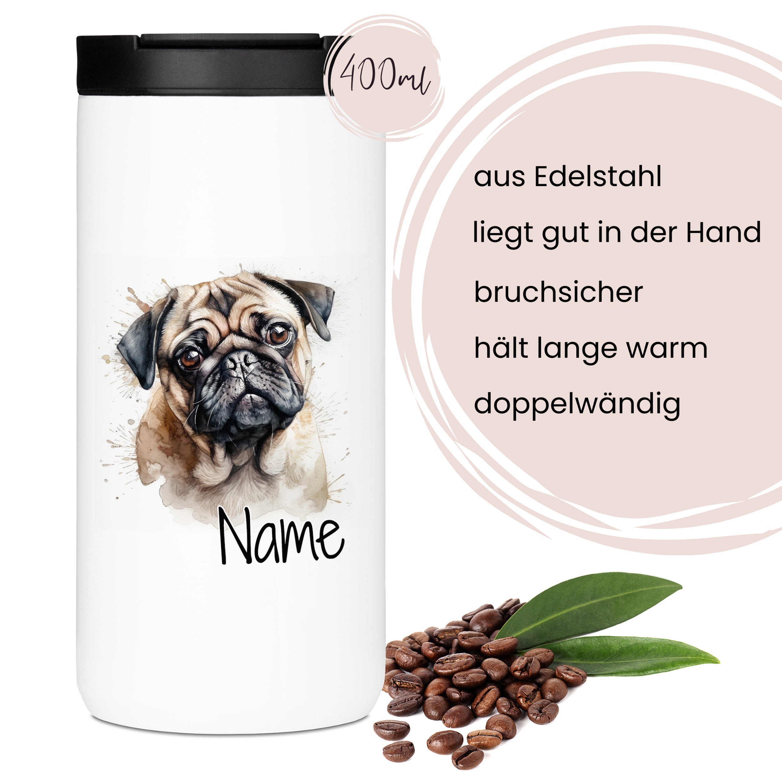 Kaffeebecher Mops