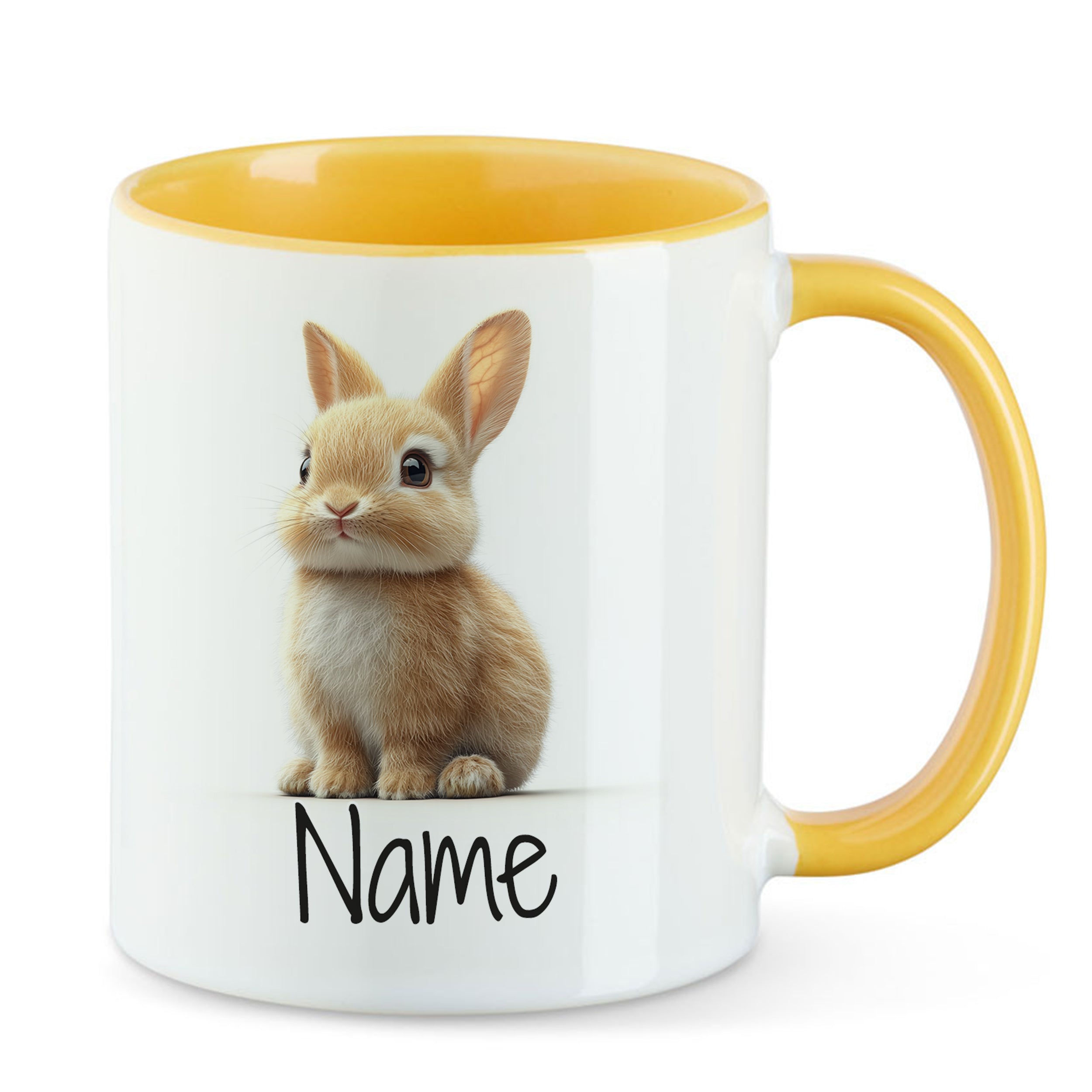 Tasse mit süßem Kaninchen