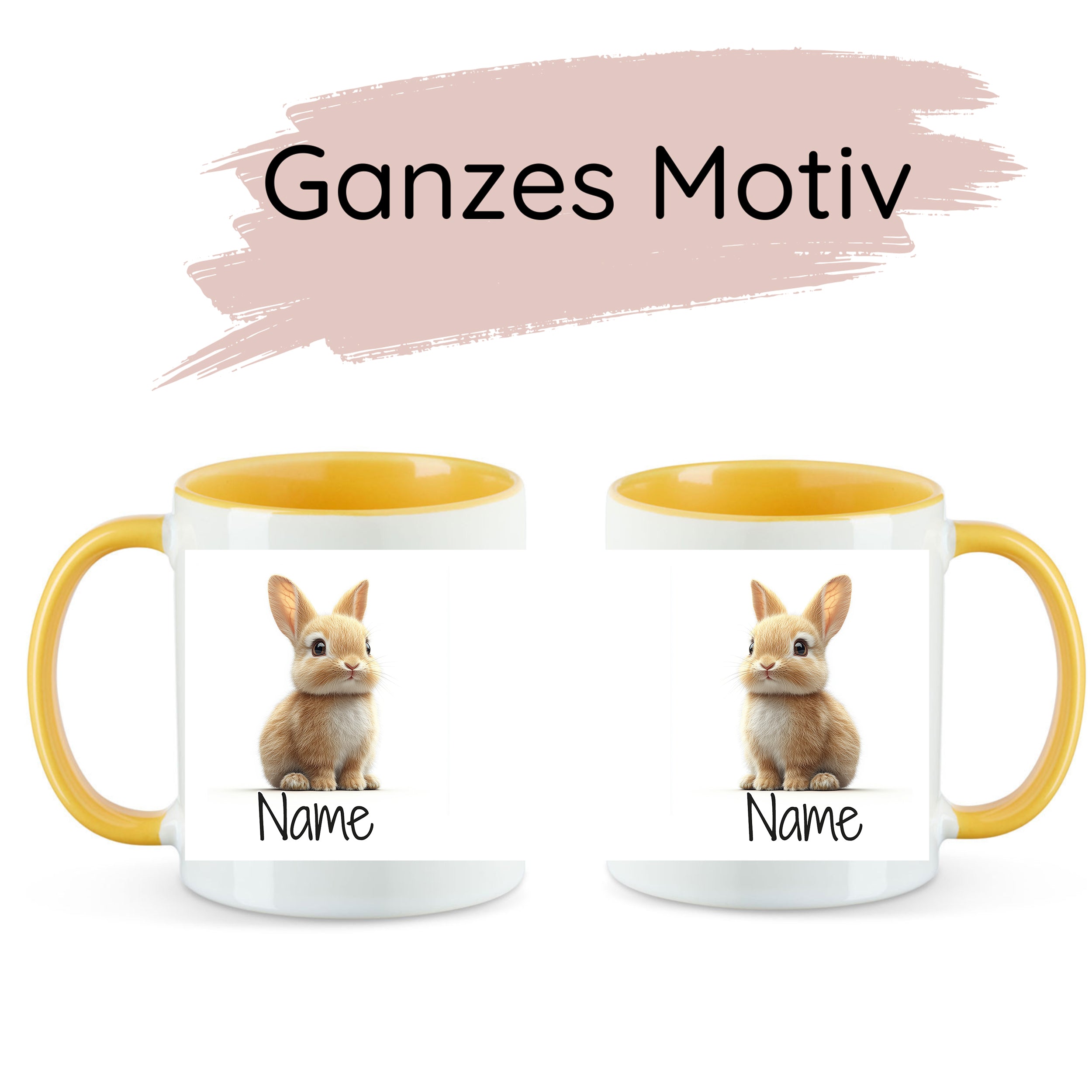 Tasse mit süßem Kaninchen