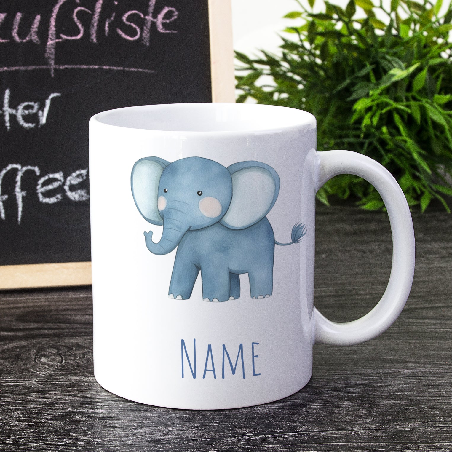 Tasse mit Elefant