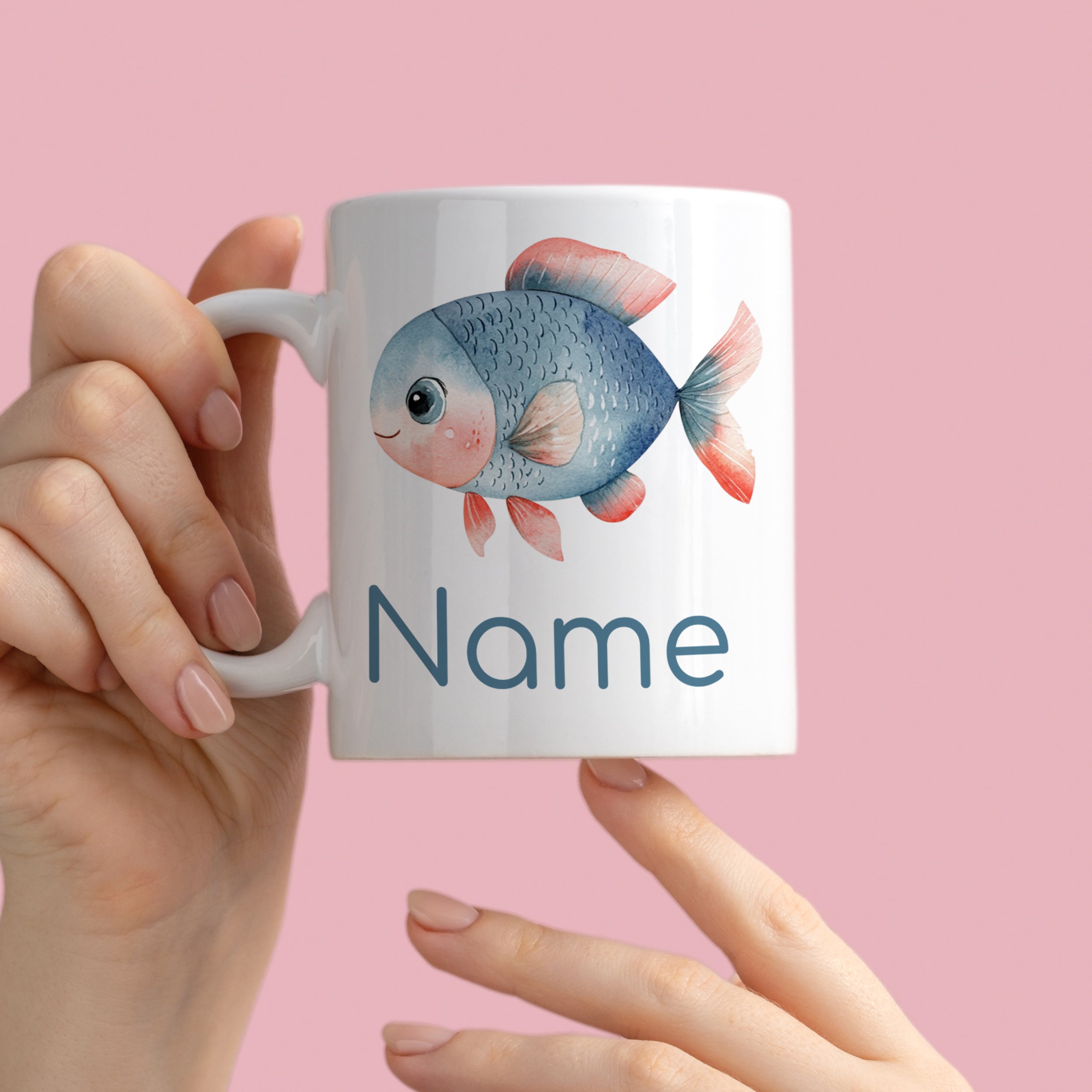 Tasse mit Fischmotiv