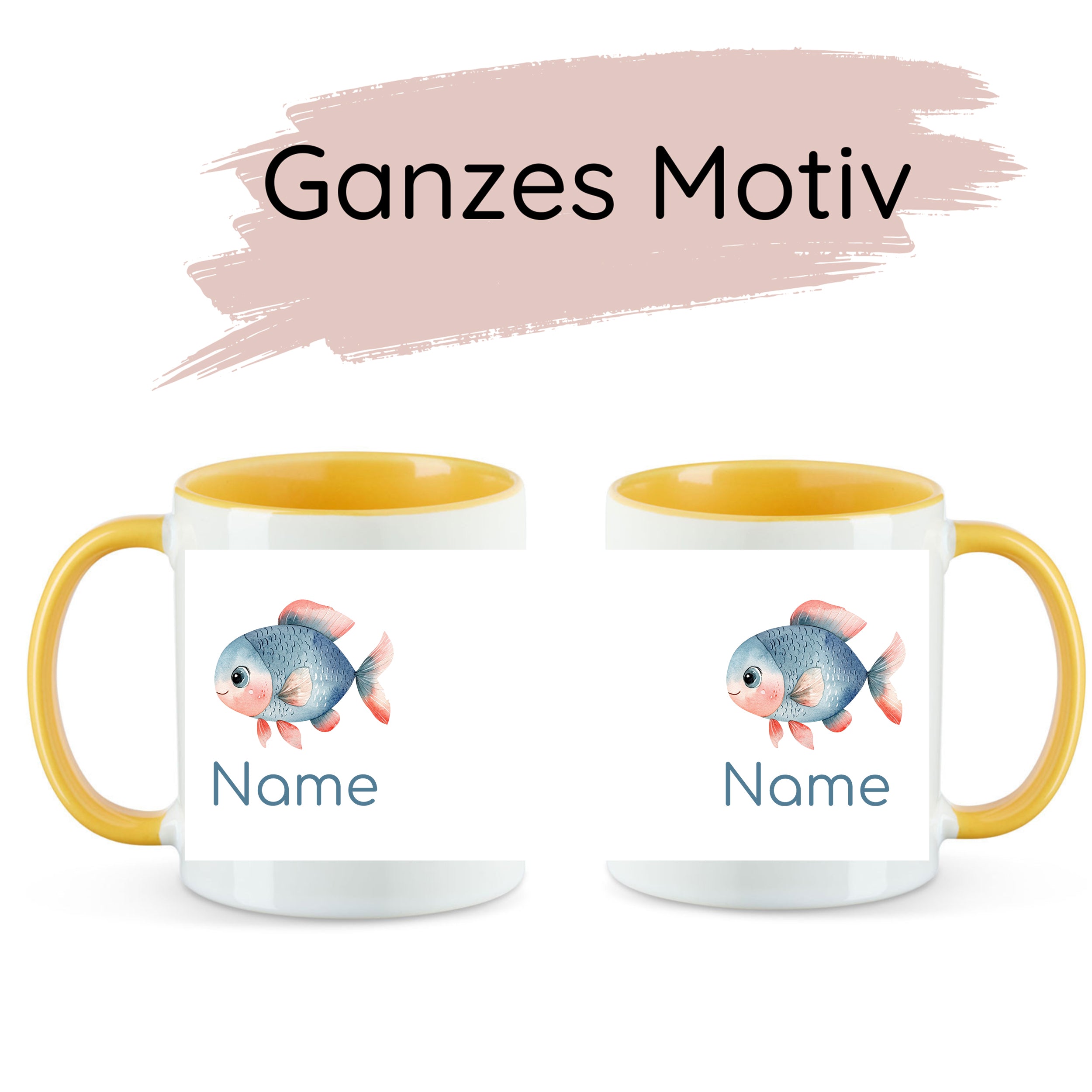 Tasse mit Fischmotiv