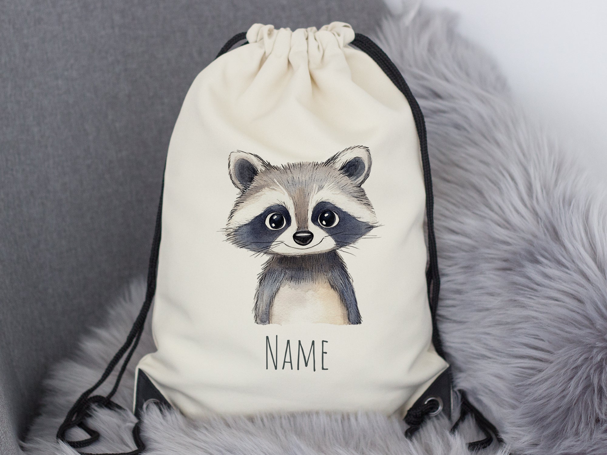 Turnbeutel Waschbär