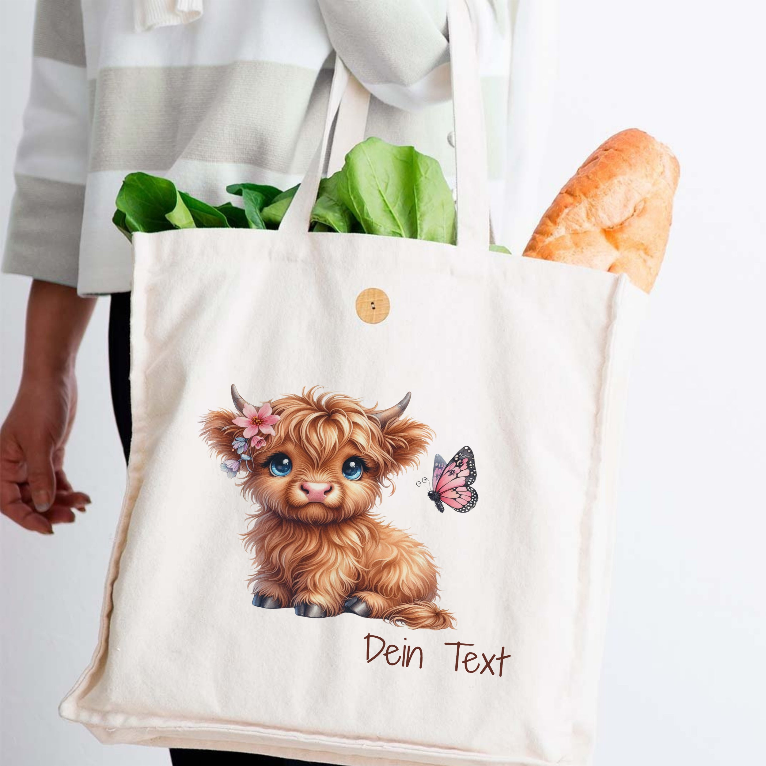 Tasche mit süßem Highland-Rind