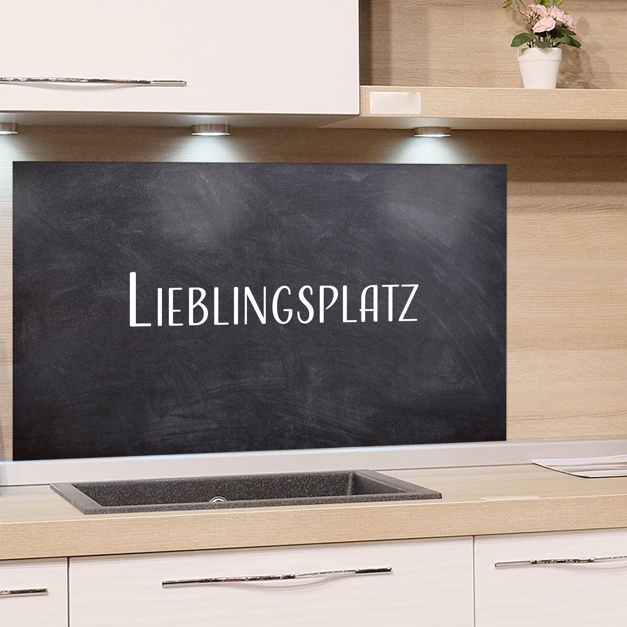 Spritzschutz Glas Lieblingsplatz