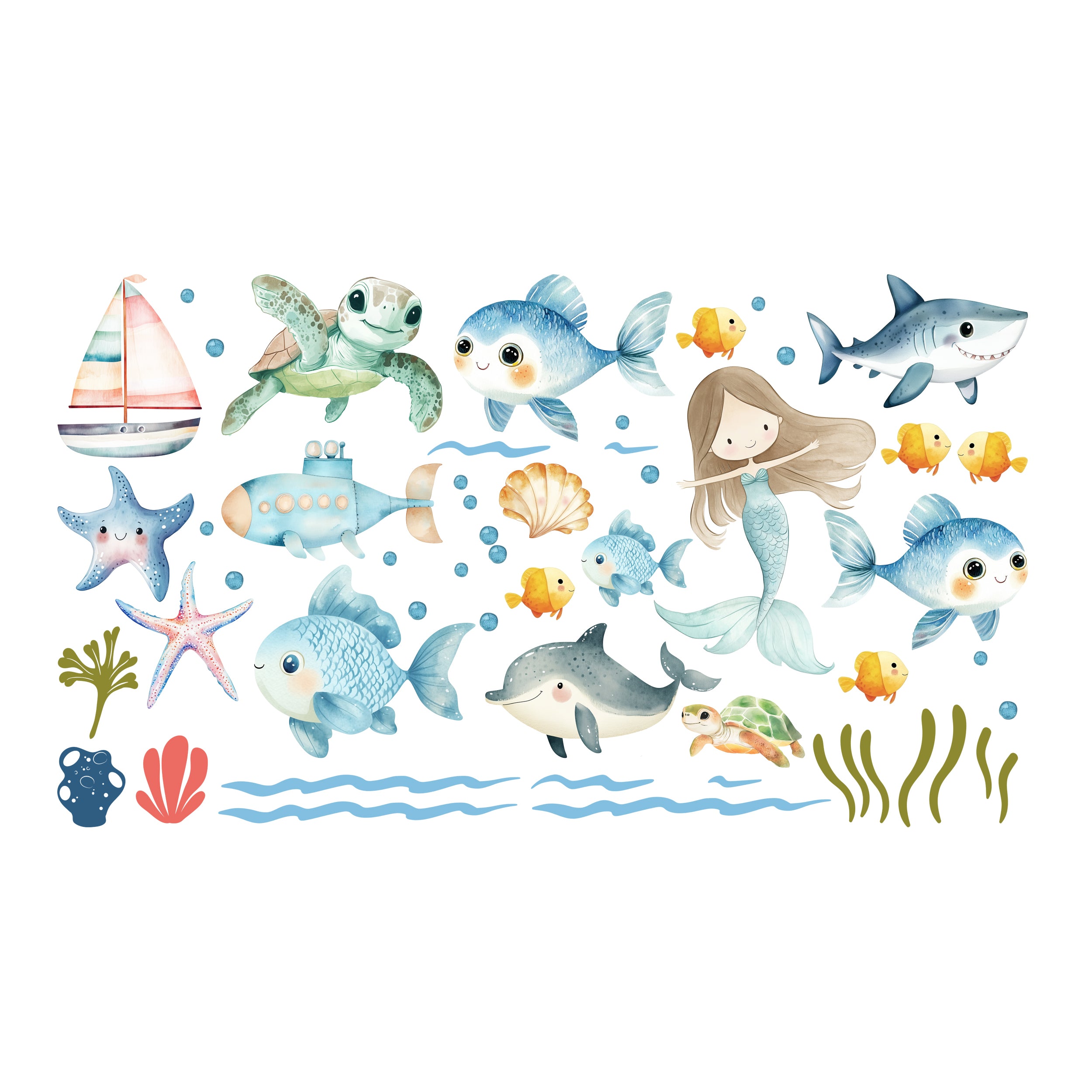 Wandtattoo Kinderzimmer – Meerjungfrau