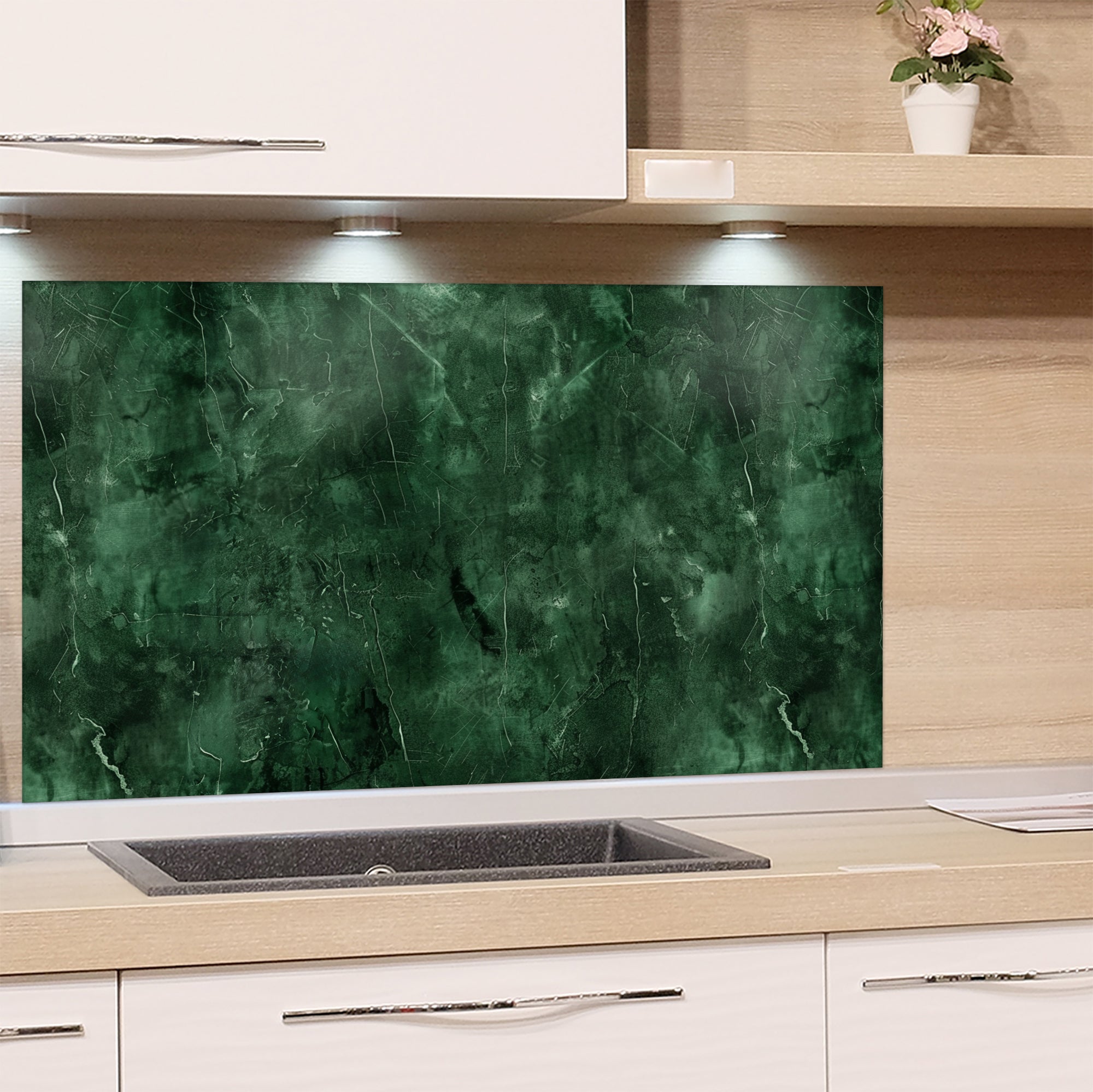 Spritzschutz Marmorgrün