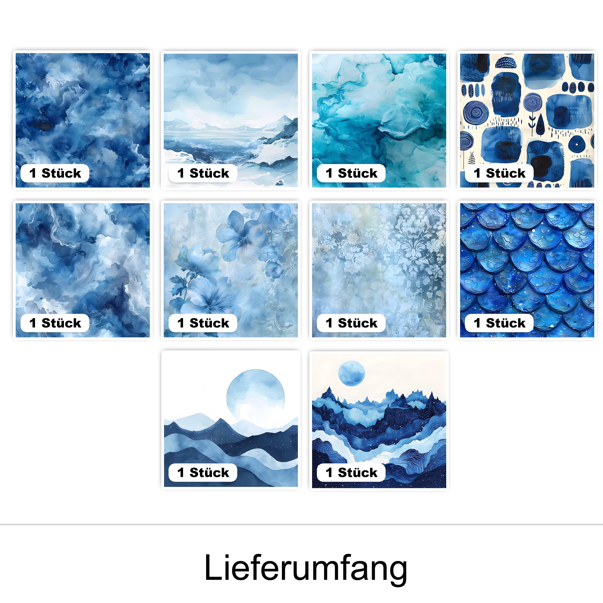 Fliesenaufkleber Berglandschaft in Blau