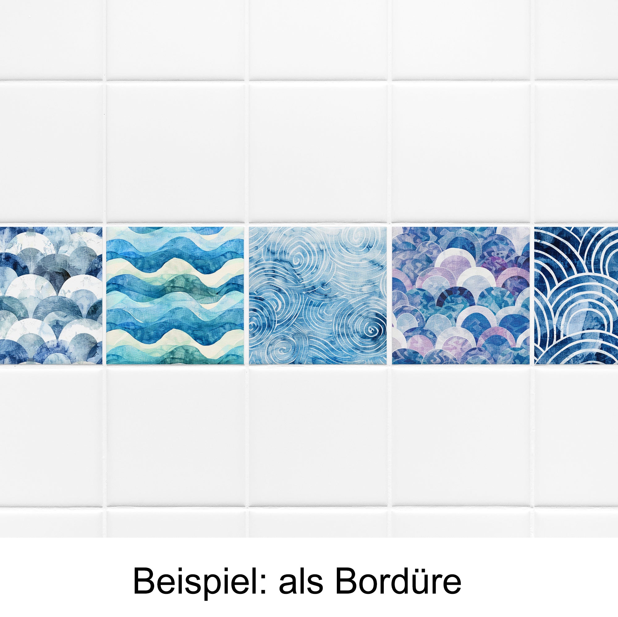 Fliesenaufkleber Wellenmuster