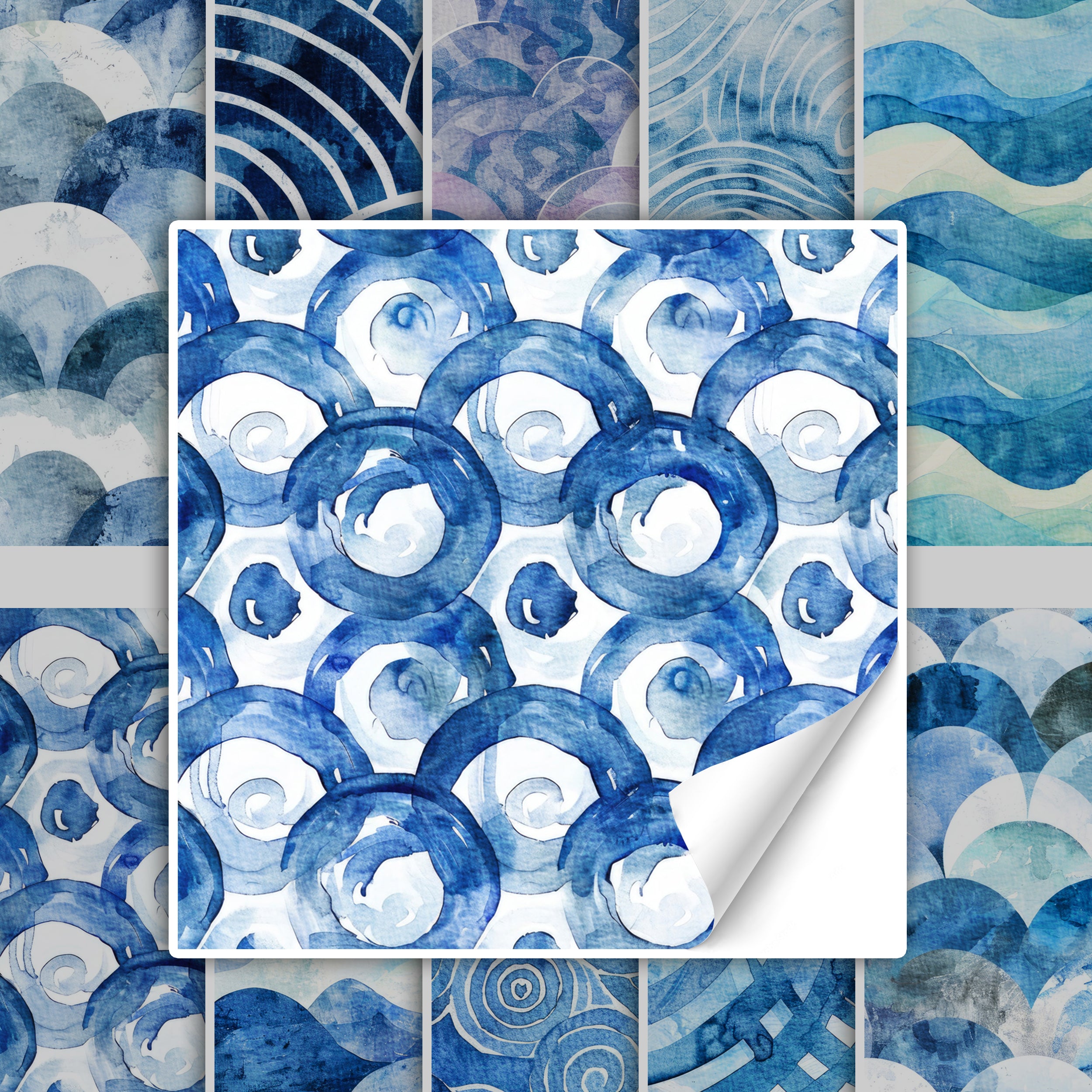 Fliesenaufkleber Wellenmuster