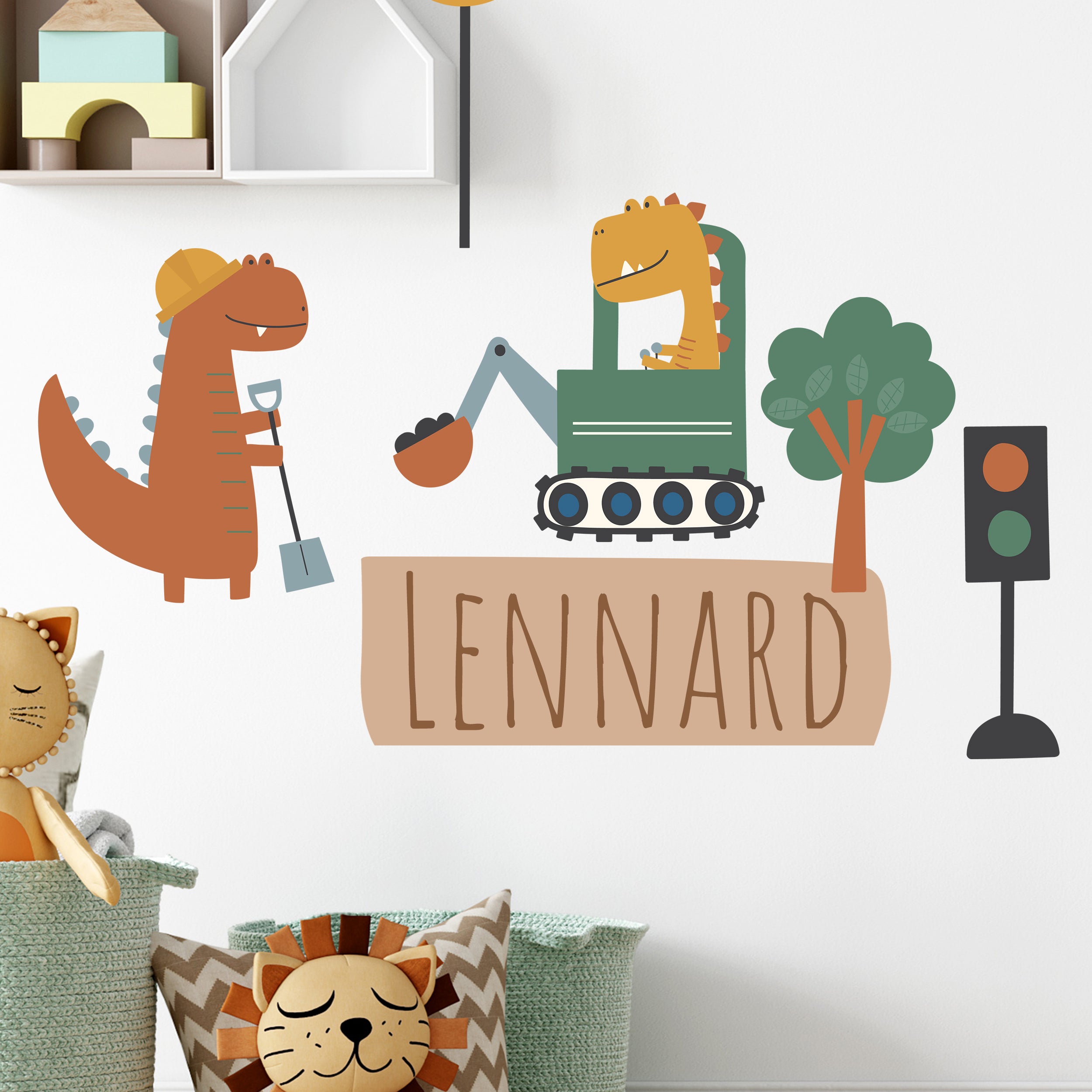 Wandtattoo Dinosaurier mit Namen