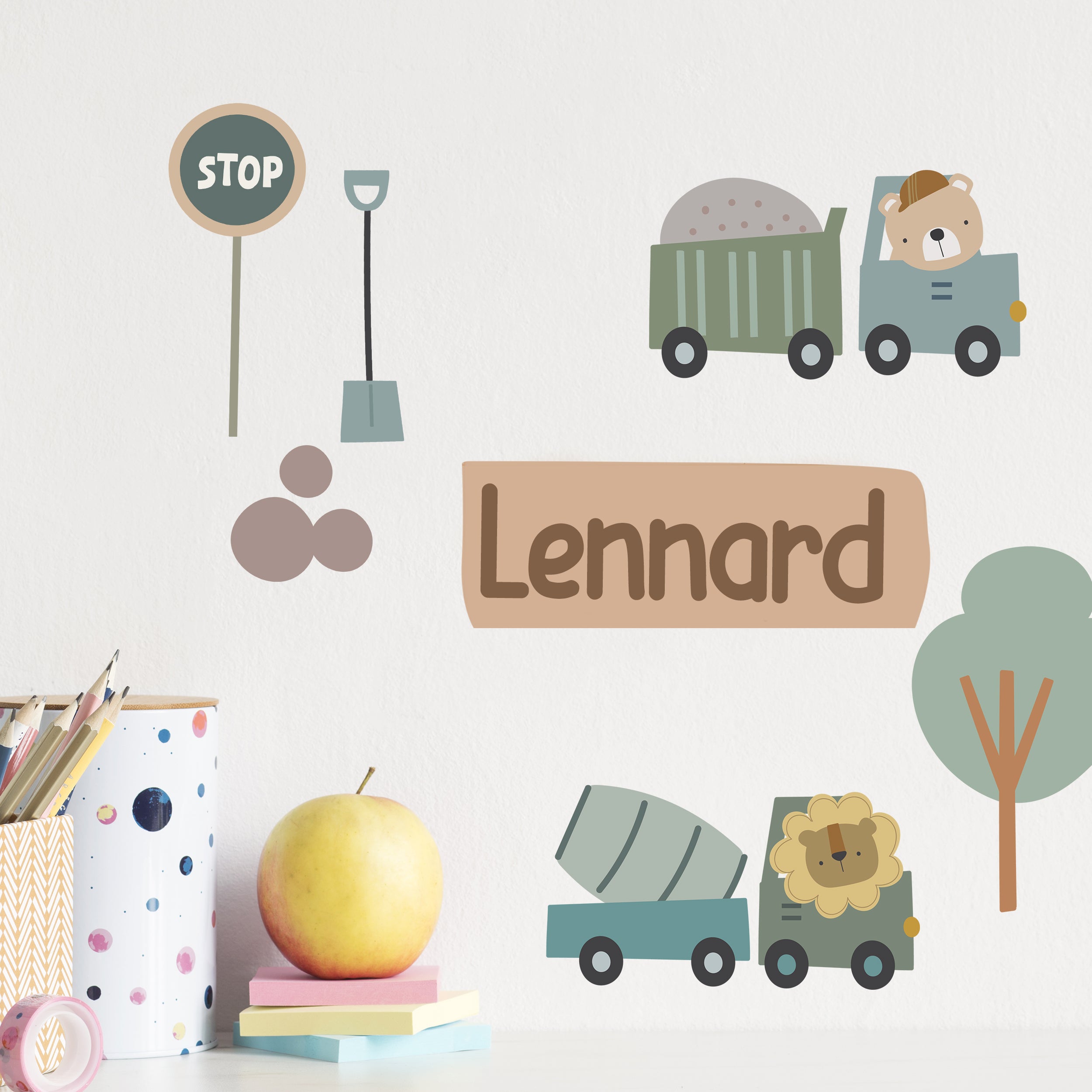 Wandtattoo Baustelle