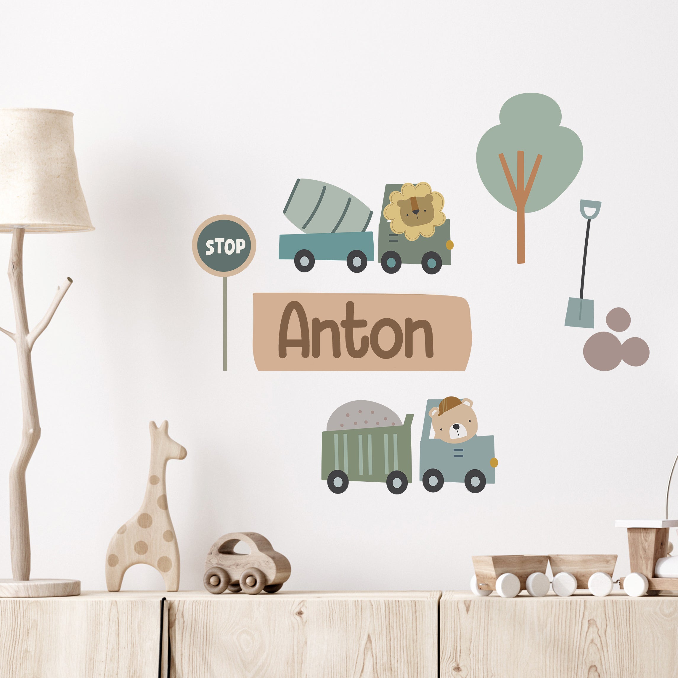 Wandtattoo Baustelle