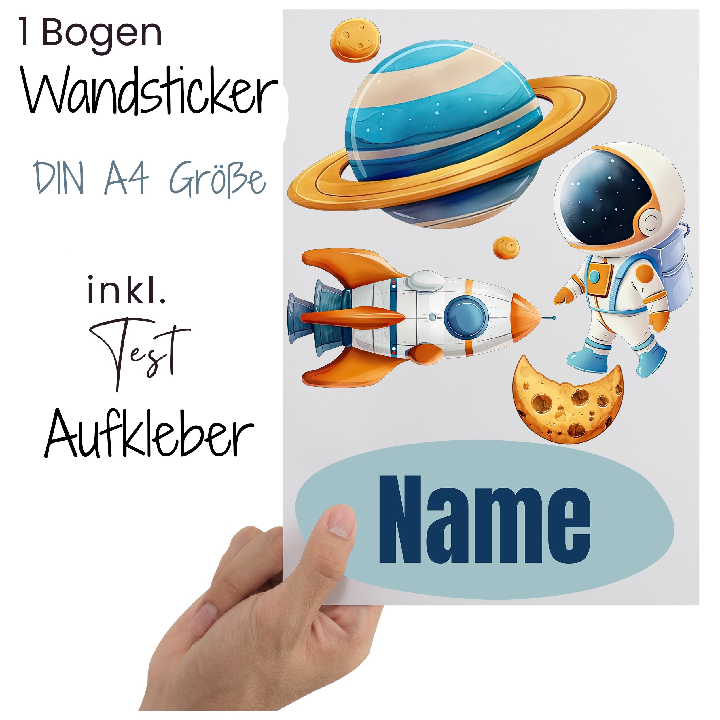 Wandtattoo Rakete und Astronaut