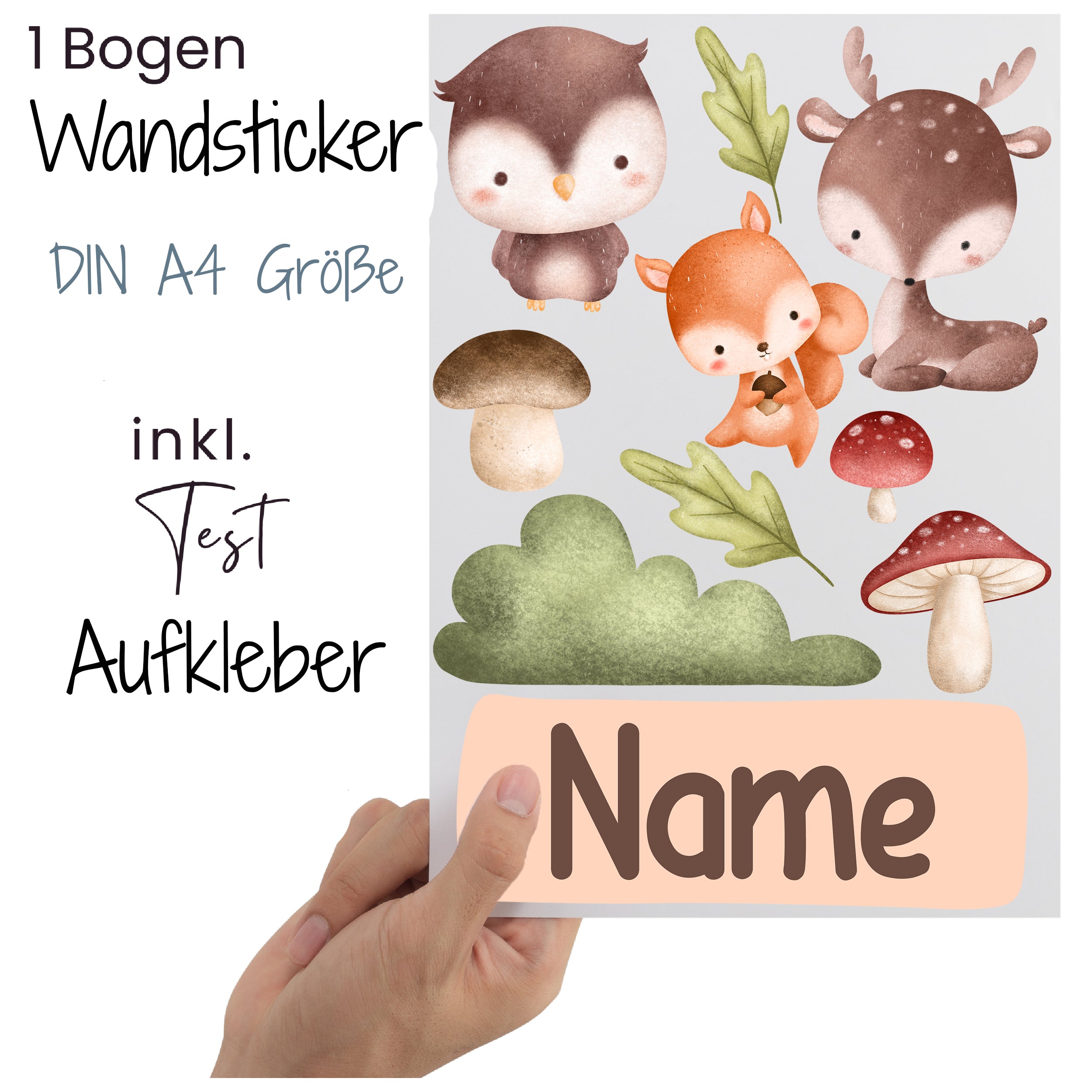 Wandtattoo Waldtiere