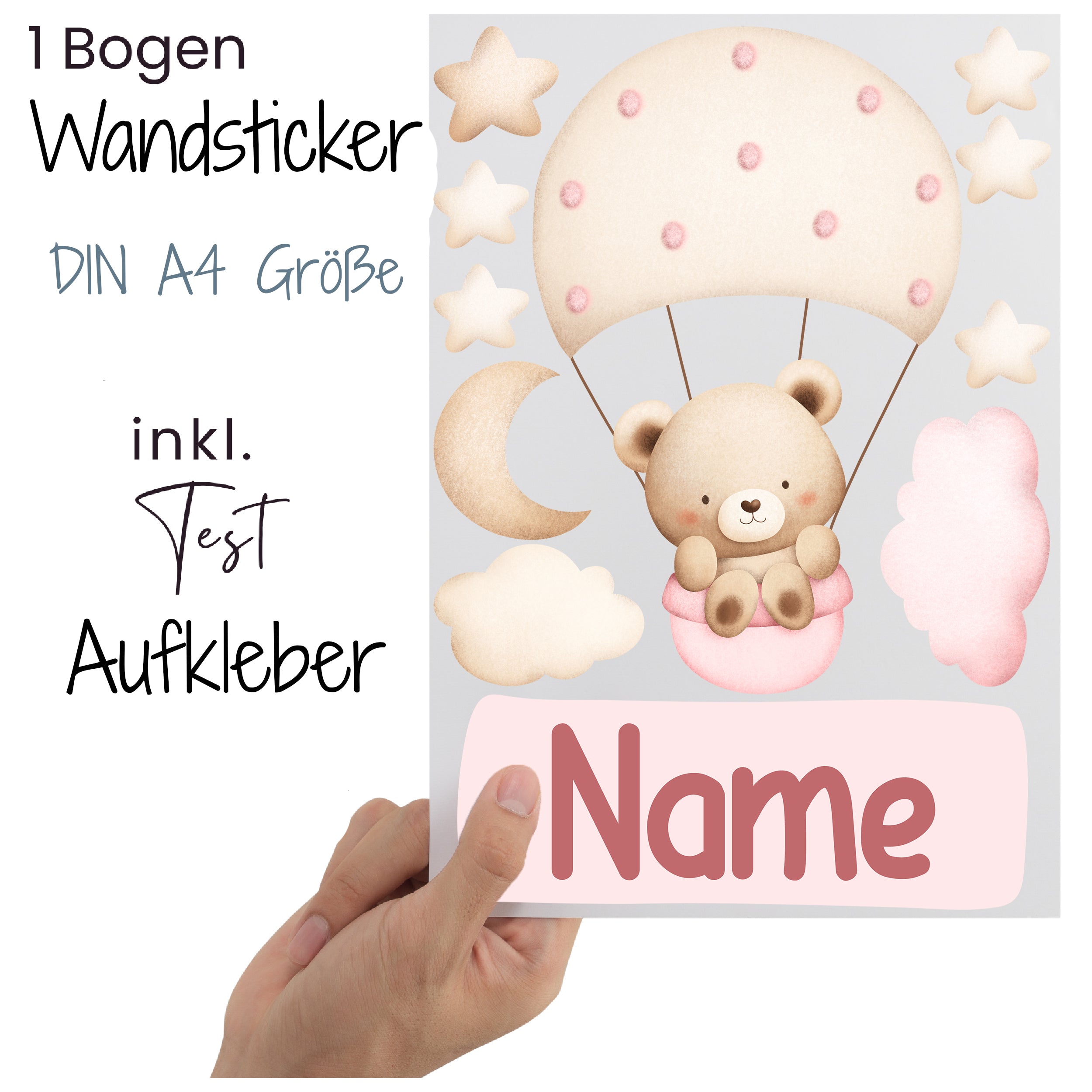 Wandtattoo Bärchen im Luftballon