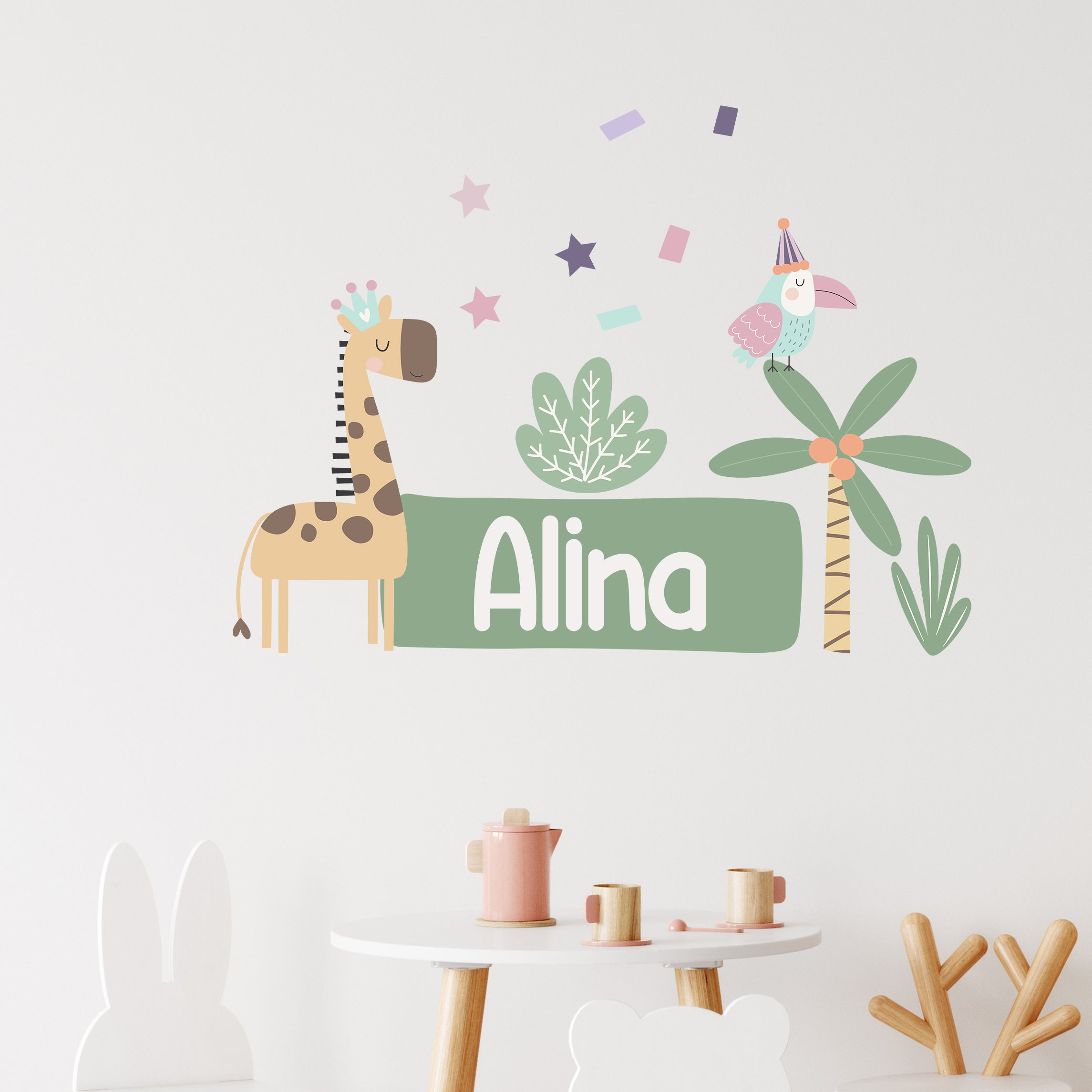 Wandtattoo Giraffe