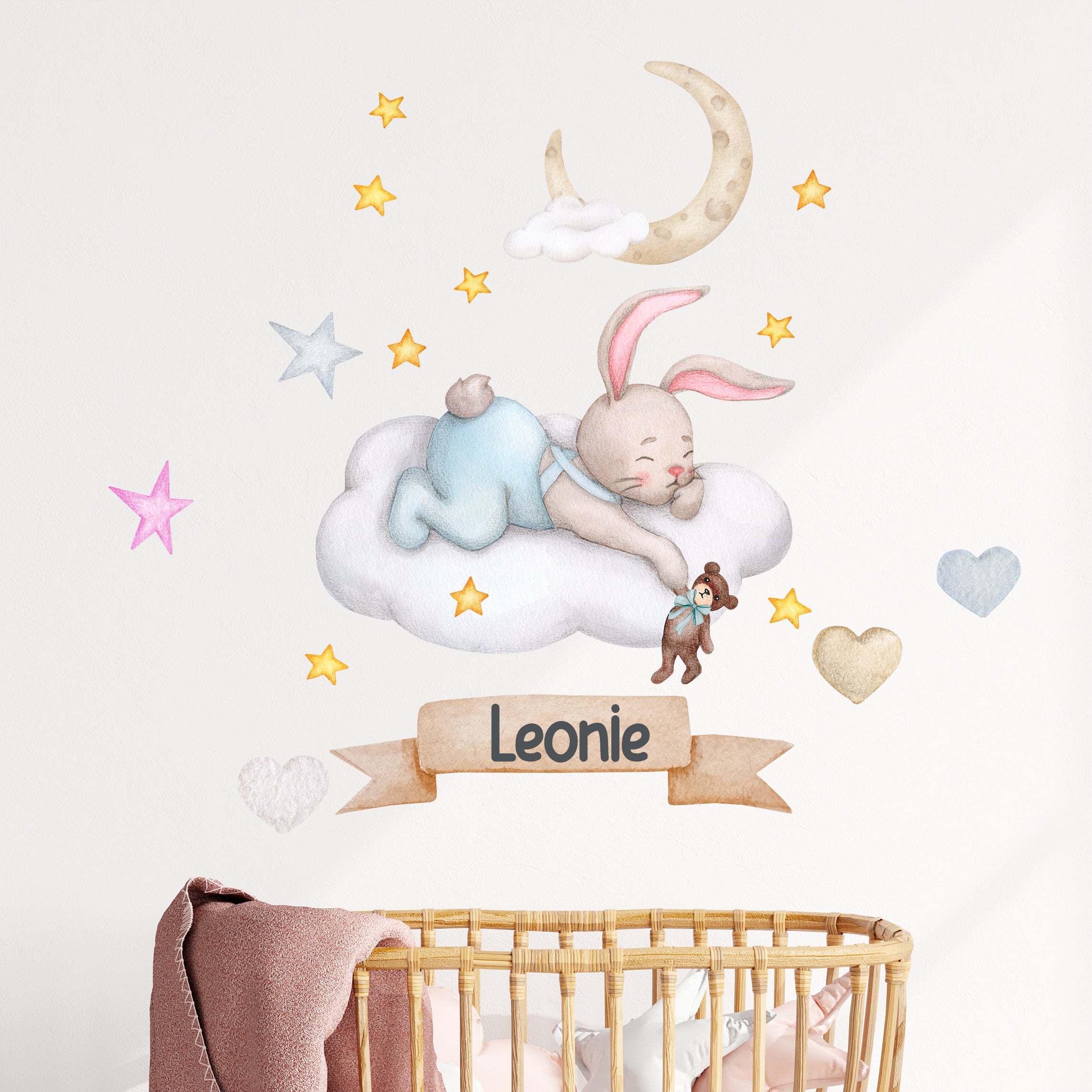 Wandtattoo Schlafender Hase