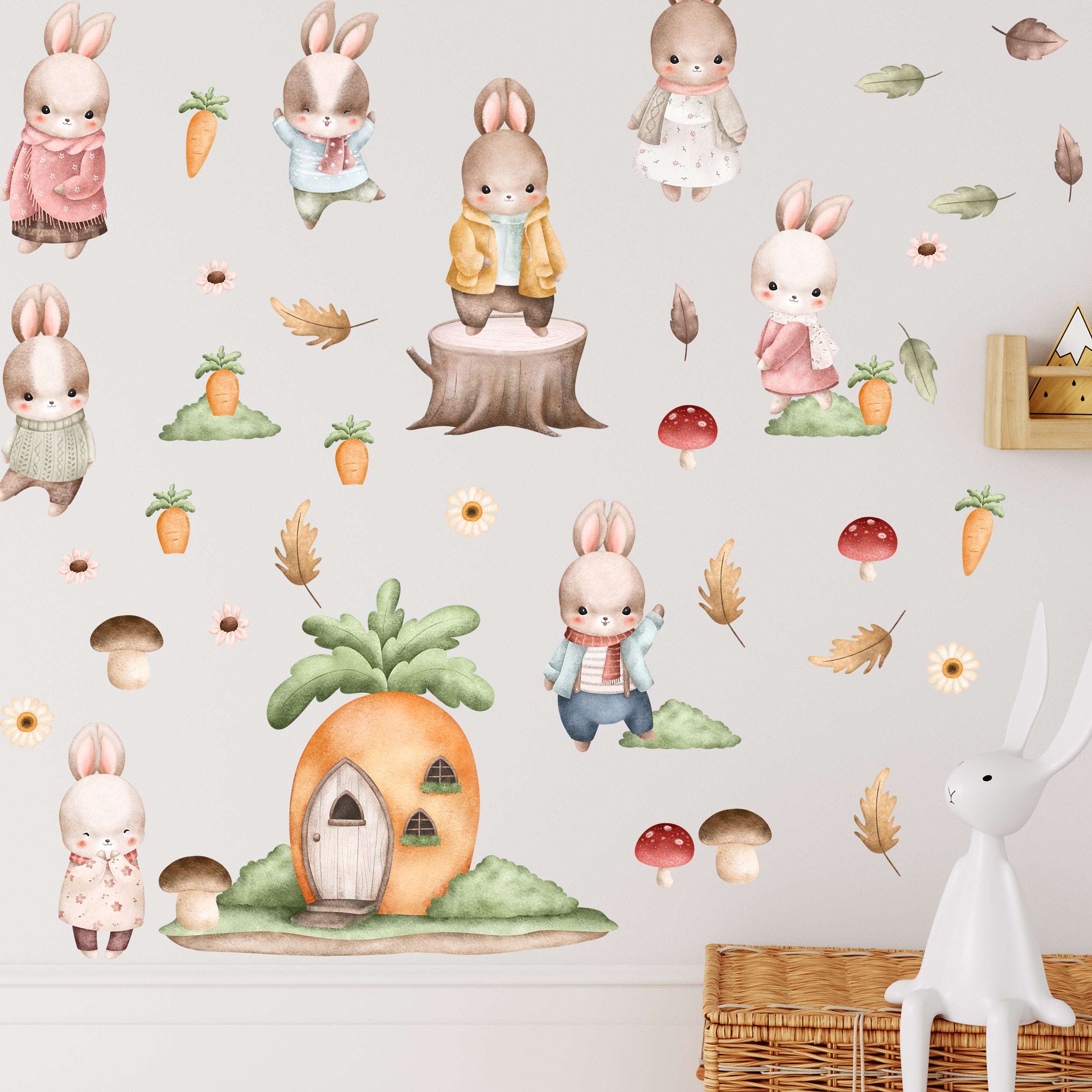 Wandtattoo Hasenfarm