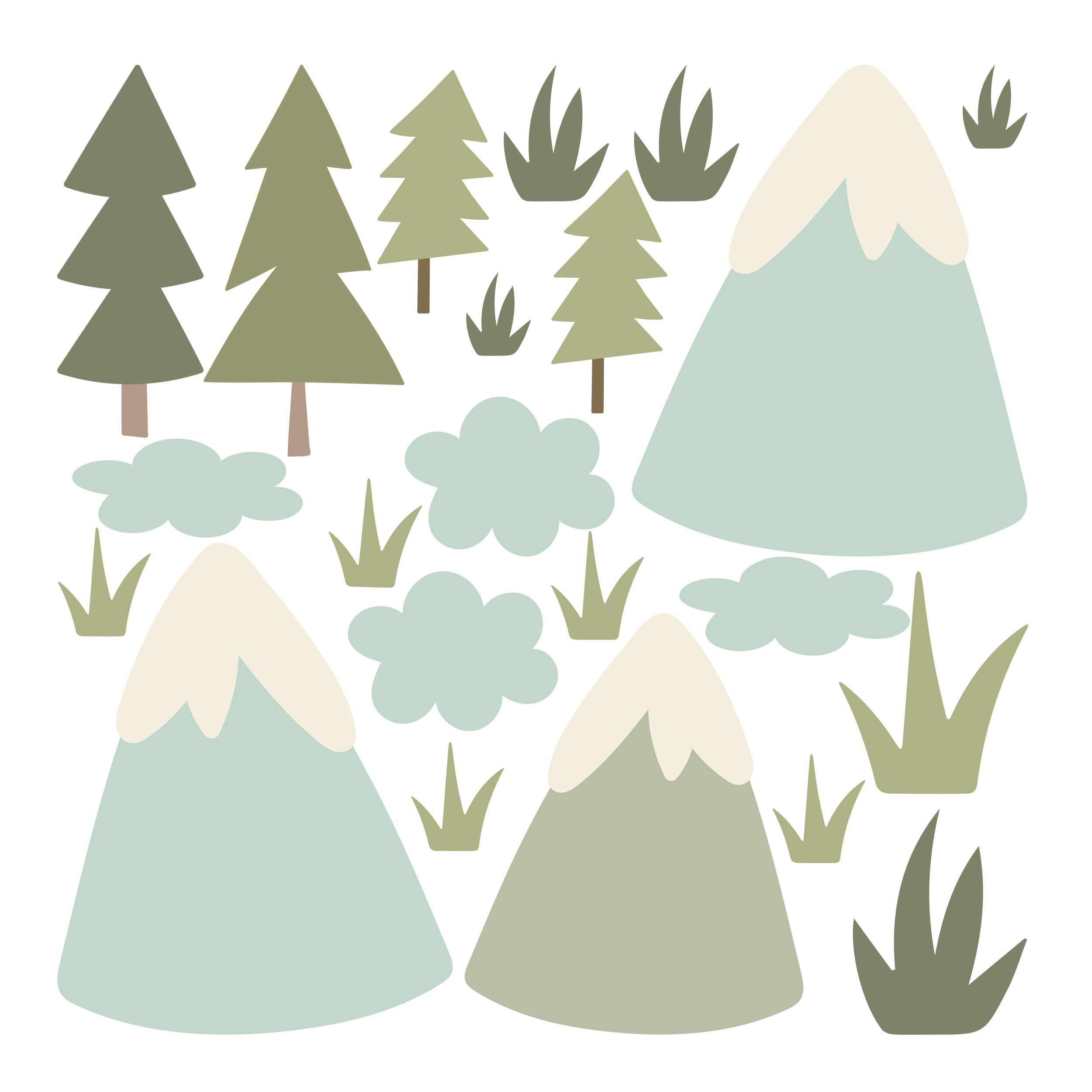 Wandtattoo Kinderzimmer Berge