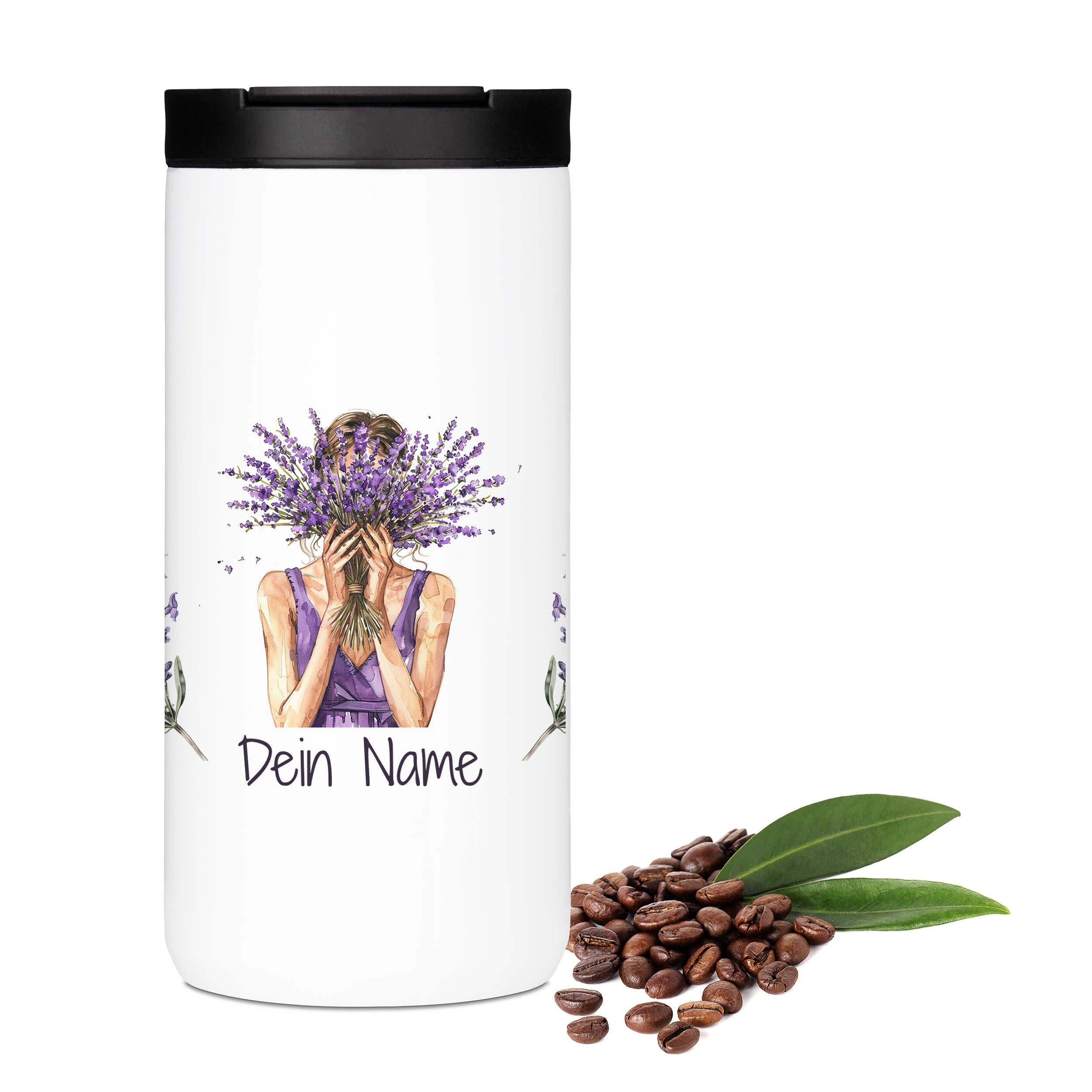 Kaffeebecher Lavendel Motiv