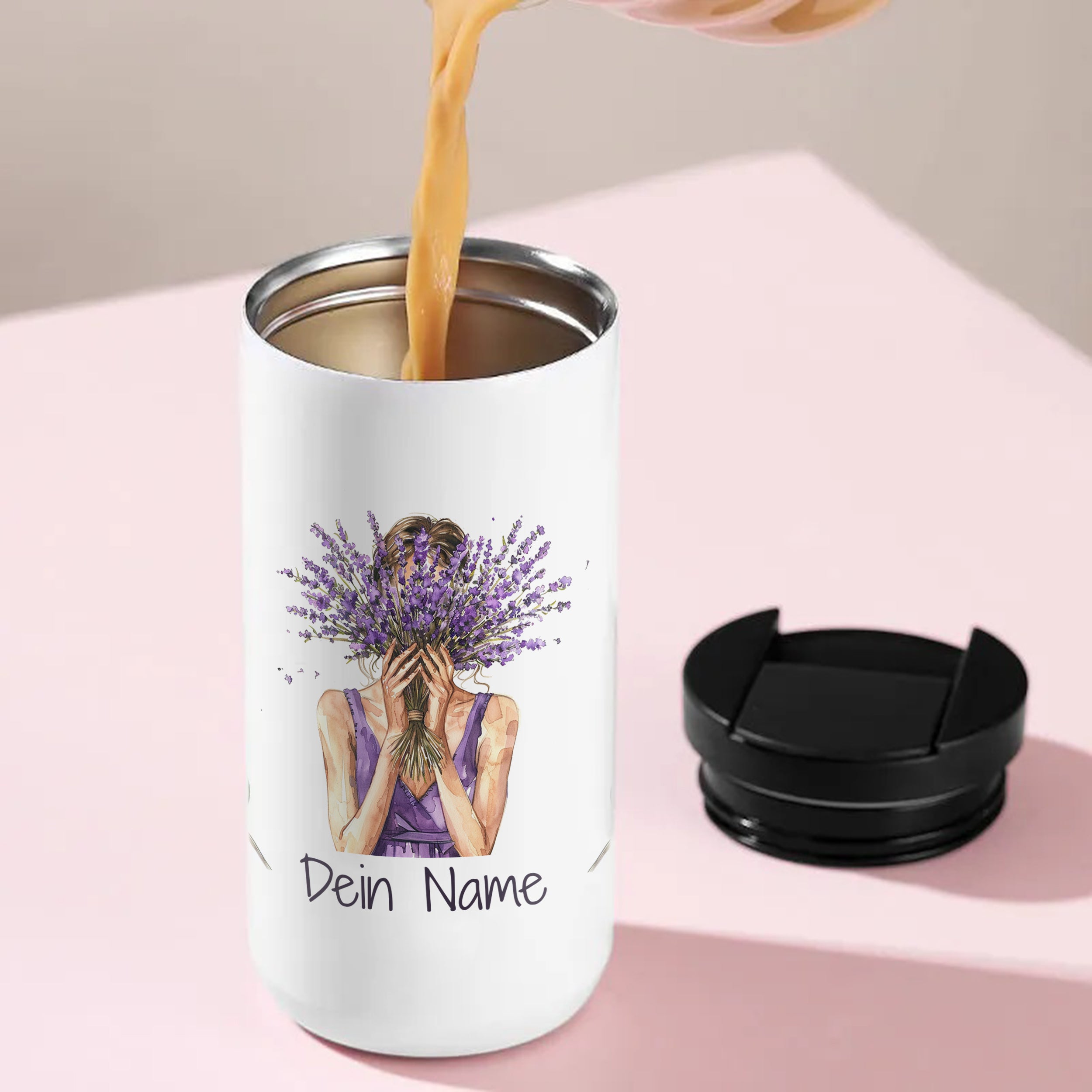 Kaffeebecher Lavendel Motiv
