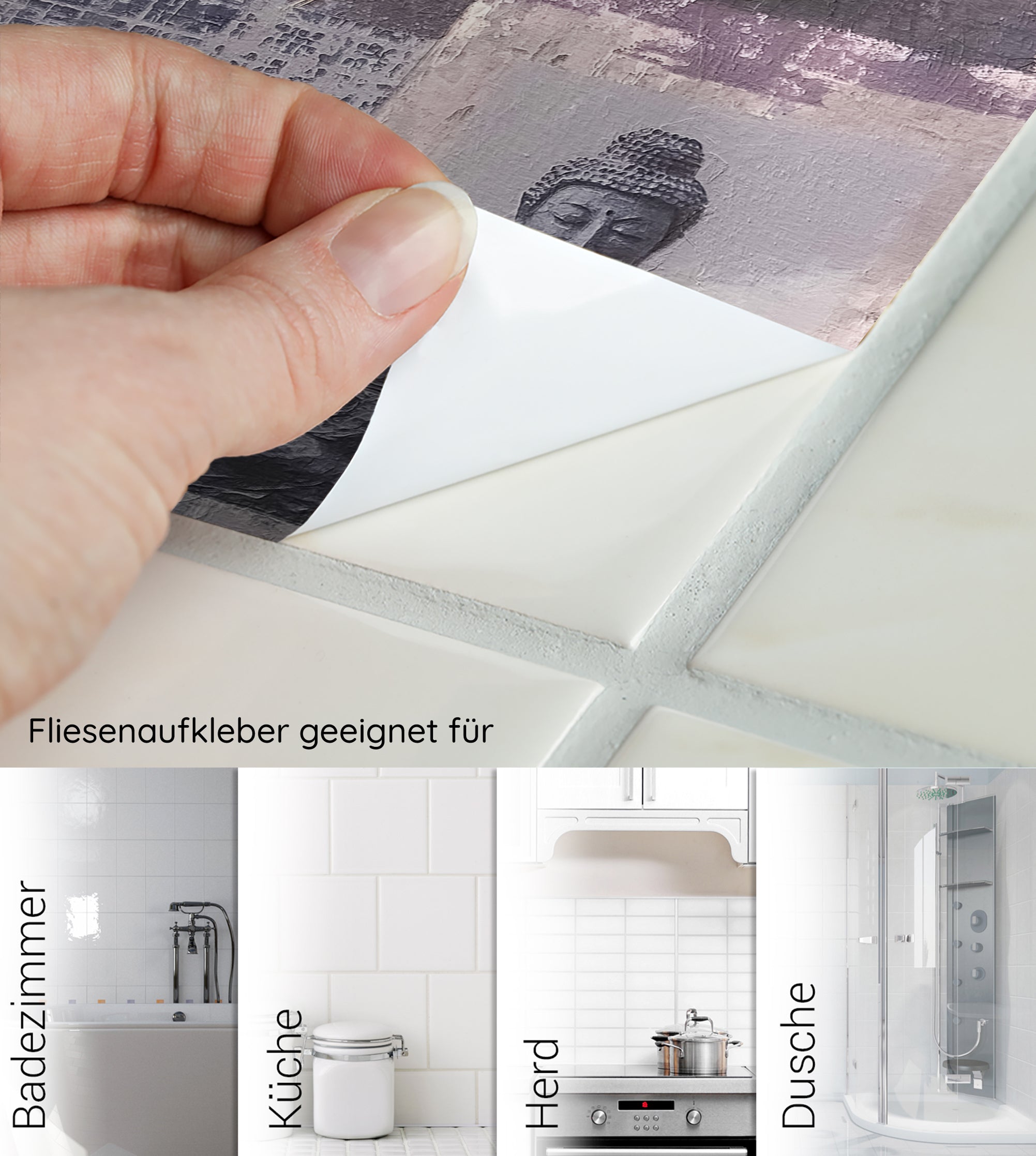 Fliesenaufkleber mit abstraktem Design