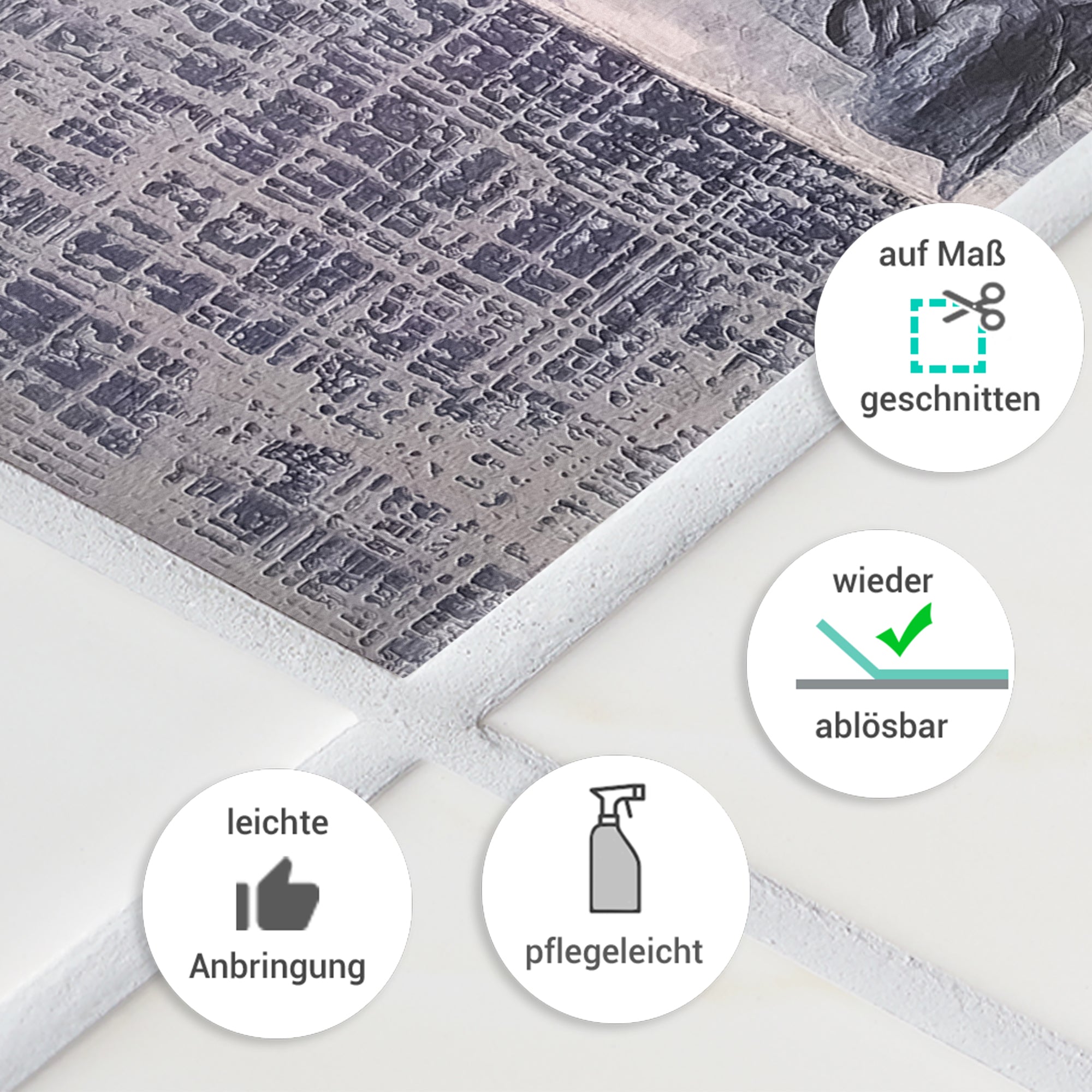 Fliesenaufkleber mit abstraktem Design